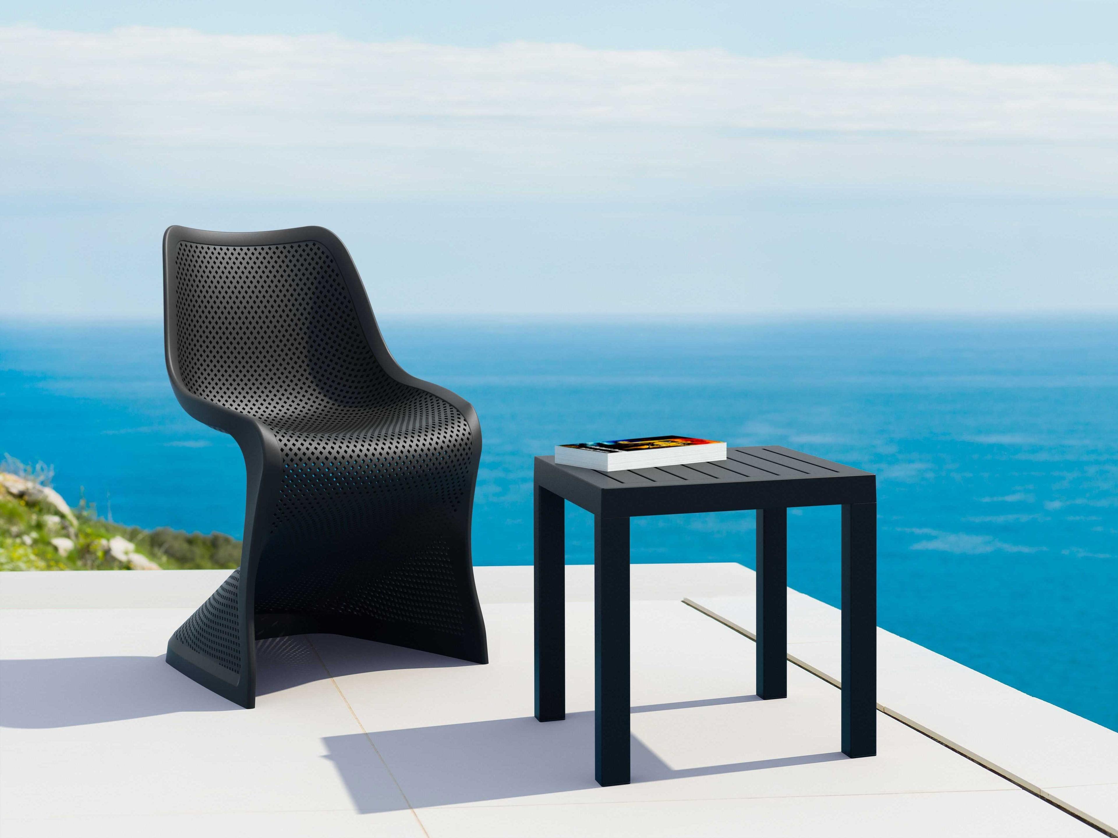 Compamia Ocean Black Resin Square End Table