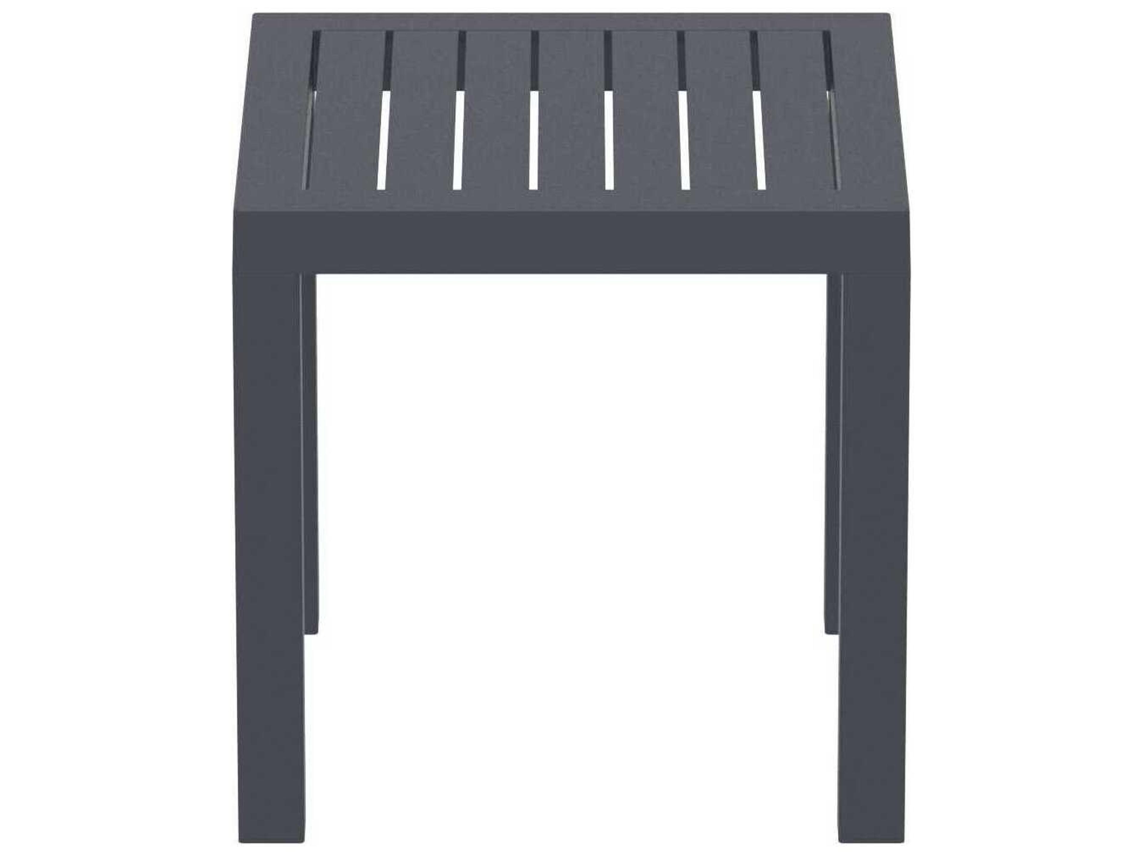 Compamia Ocean Dark Gray Resin Square End Table