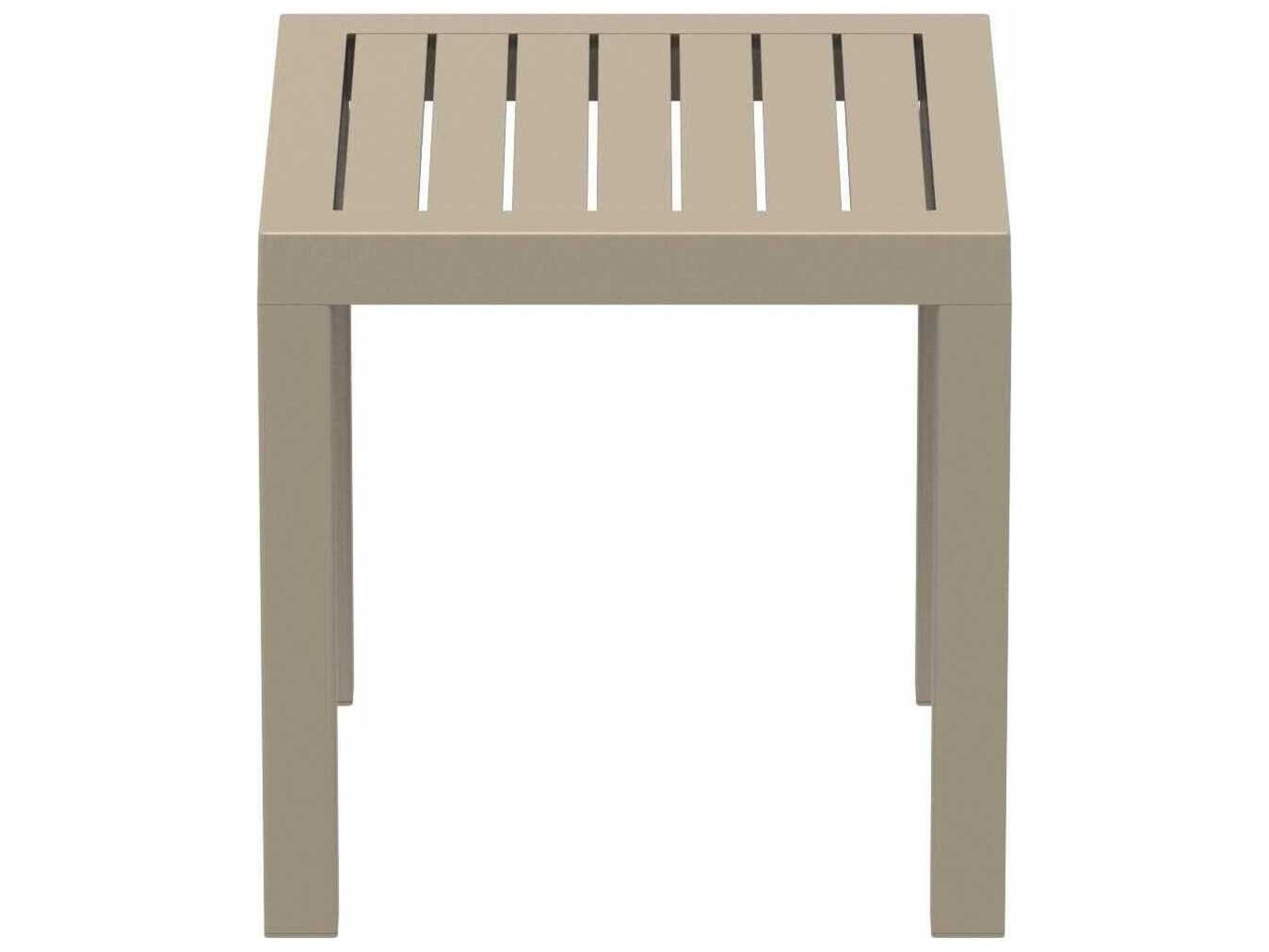 Compamia Ocean Taupe Resin Square End Table