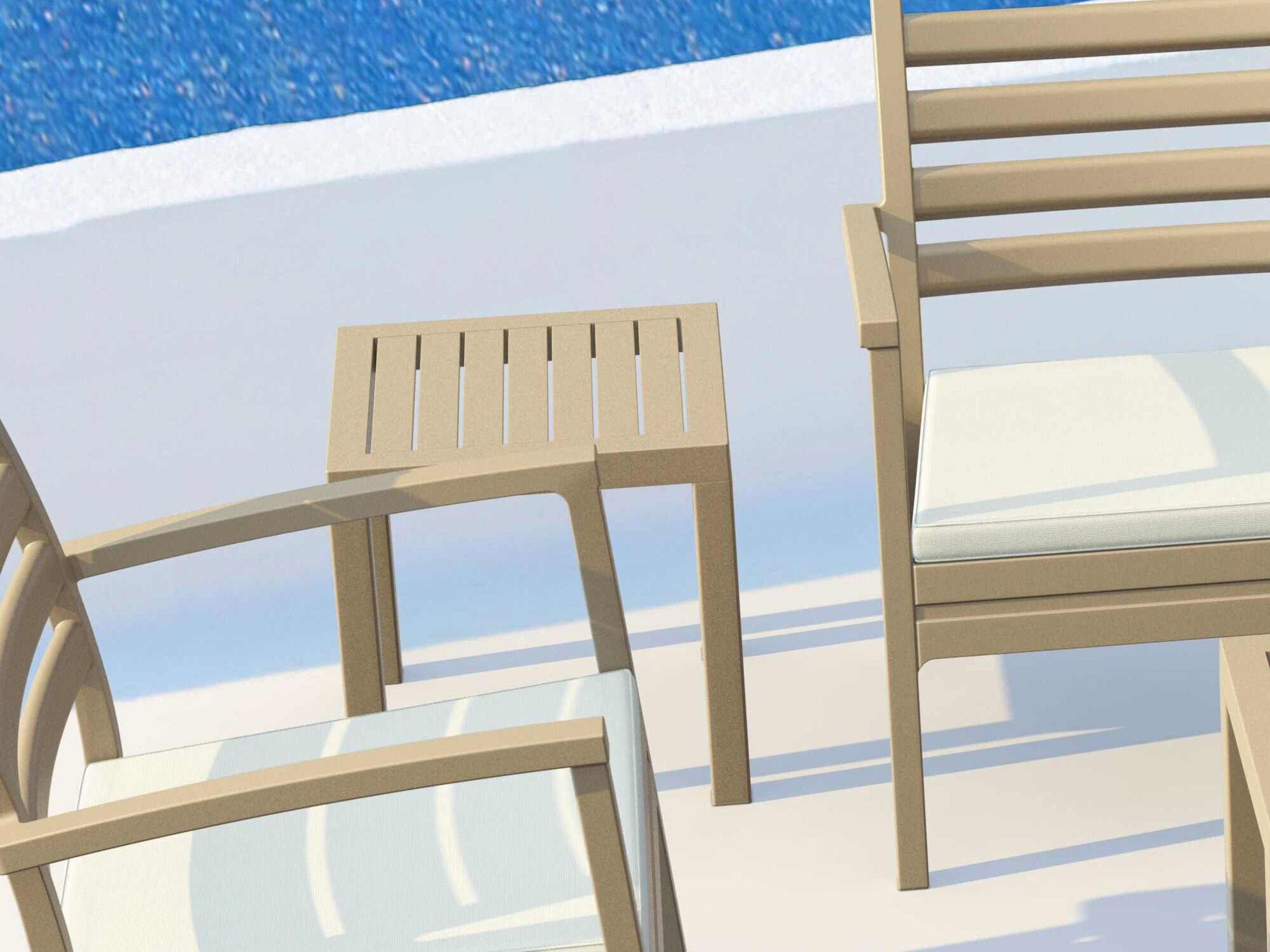 Compamia Ocean Taupe Resin Square End Table