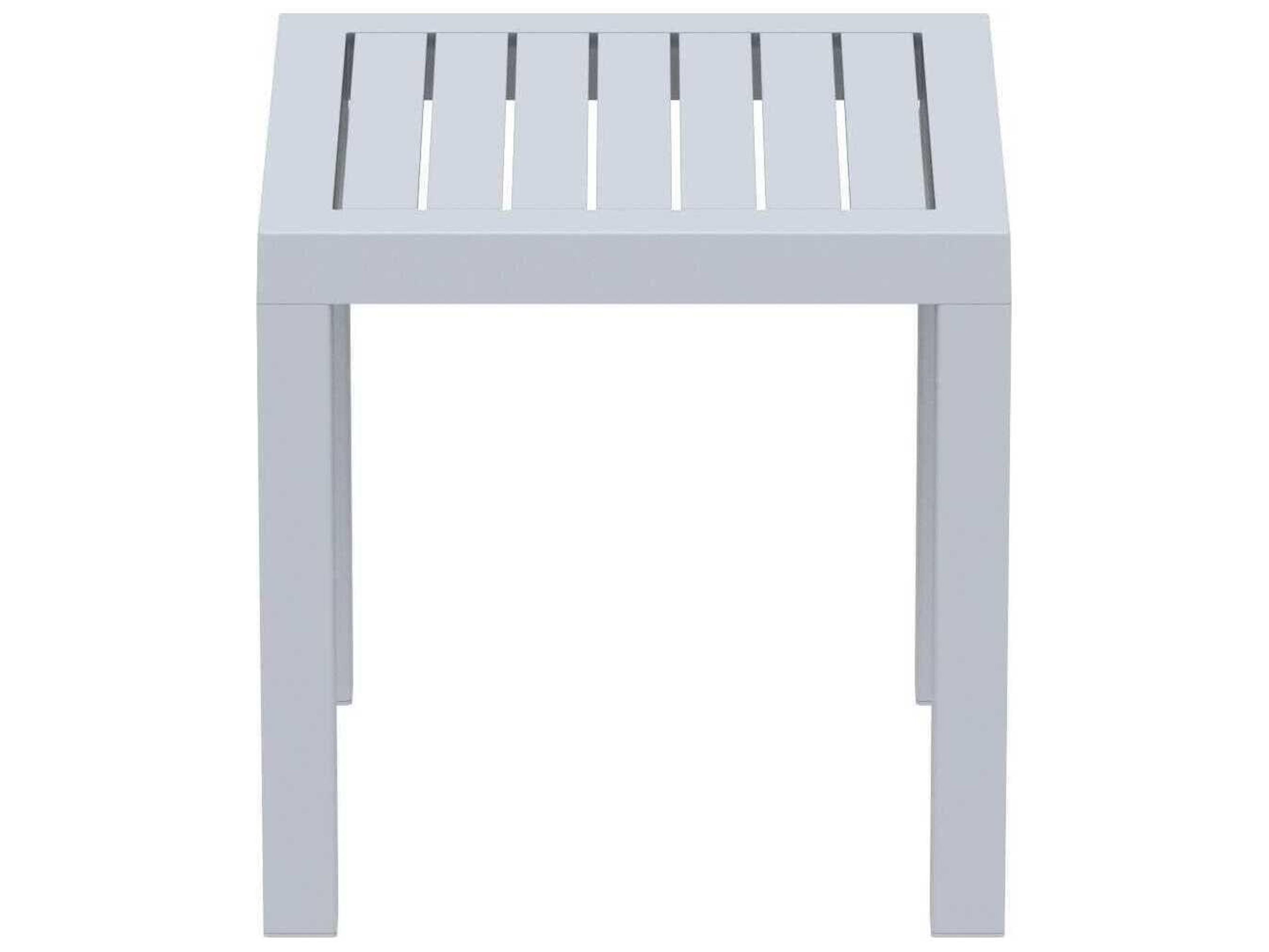 Compamia Ocean Silver Resin Square End Table