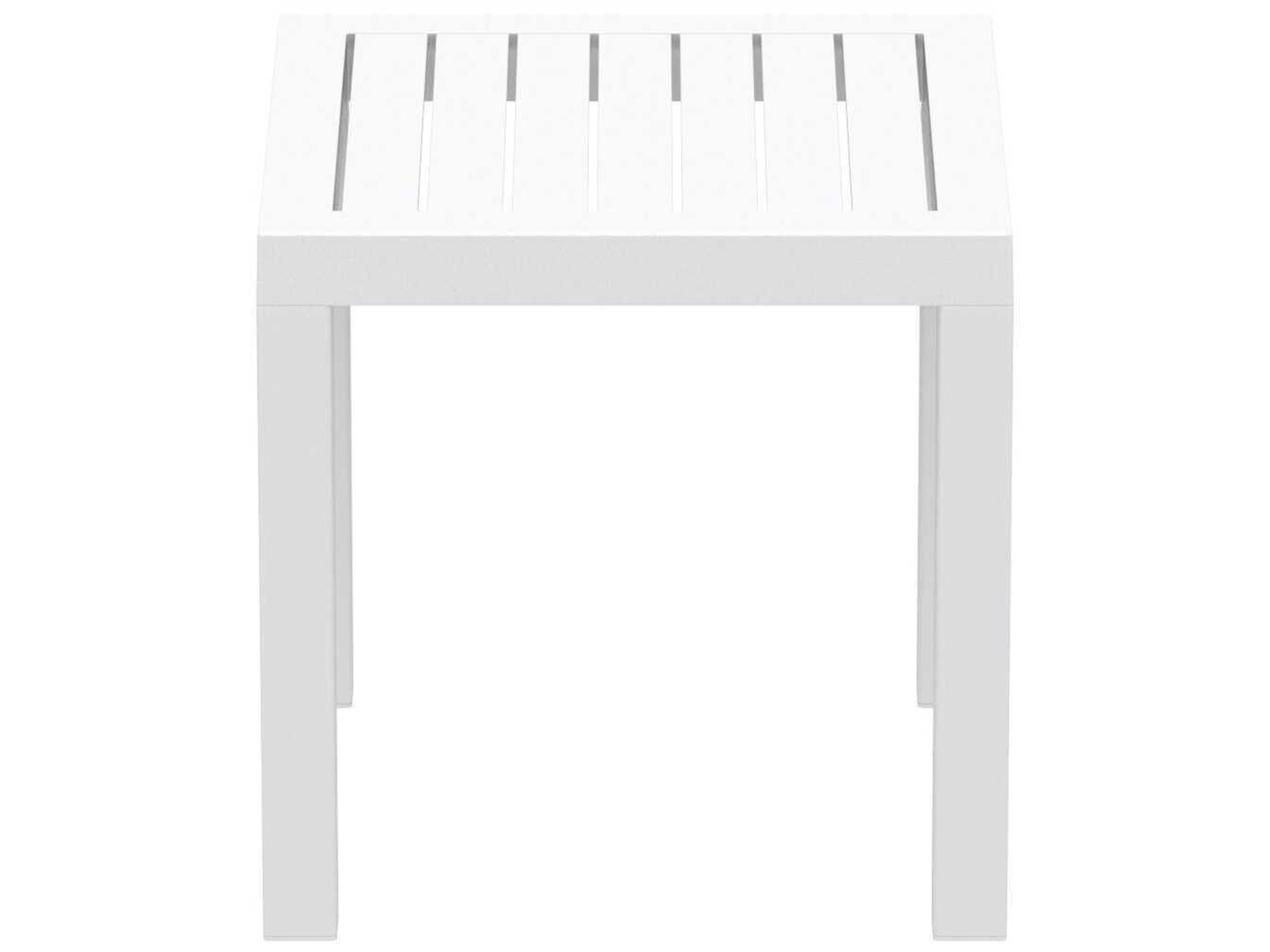 Compamia Ocean White Resin Square End Table