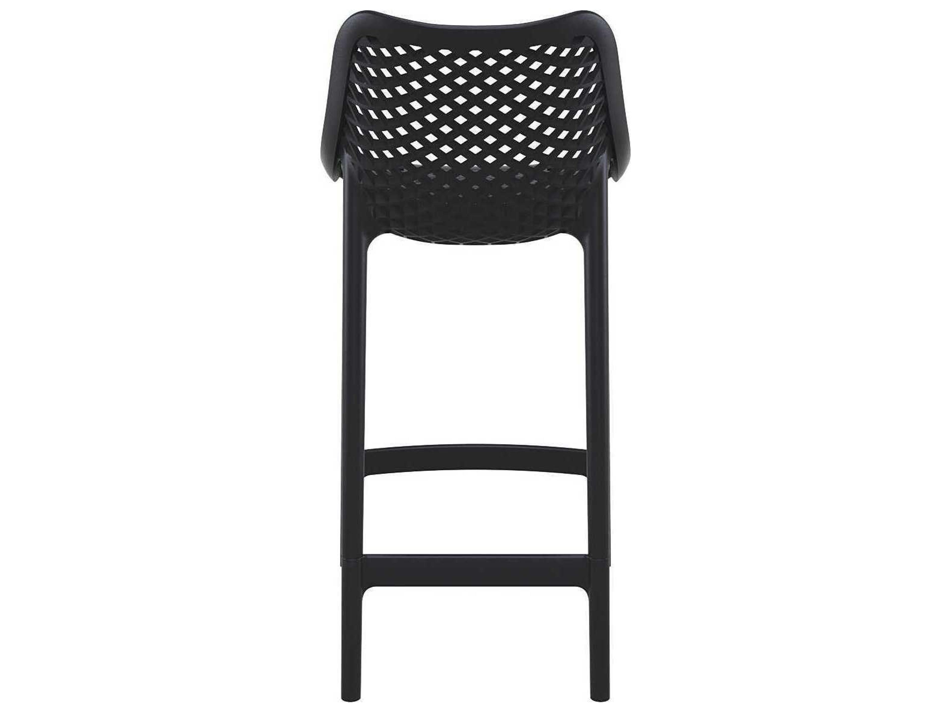 Compamia Air Black Polypropylene Resin Counter Stool