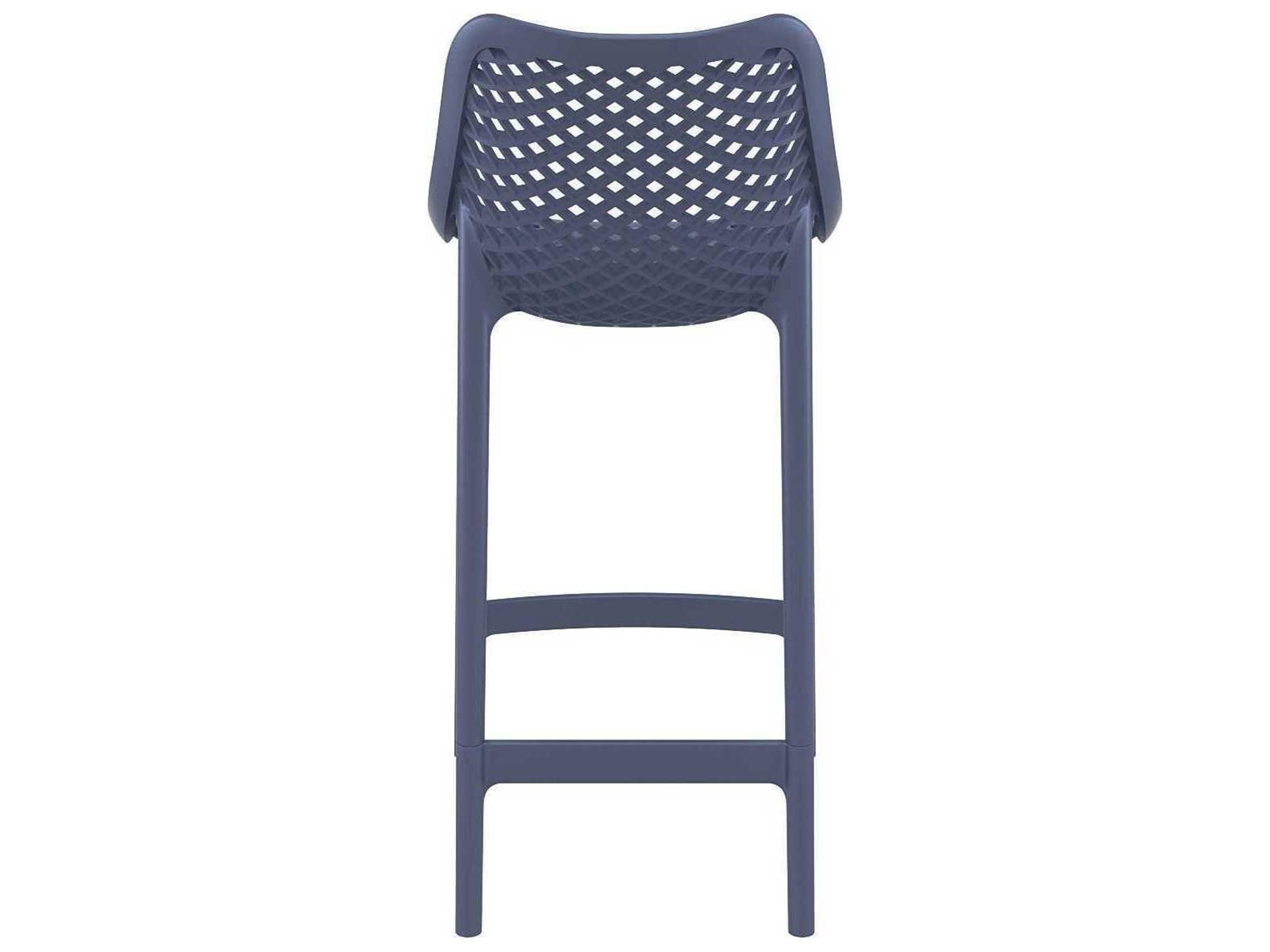 Compamia Air Dark Gray Polypropylene Resin Counter Stool