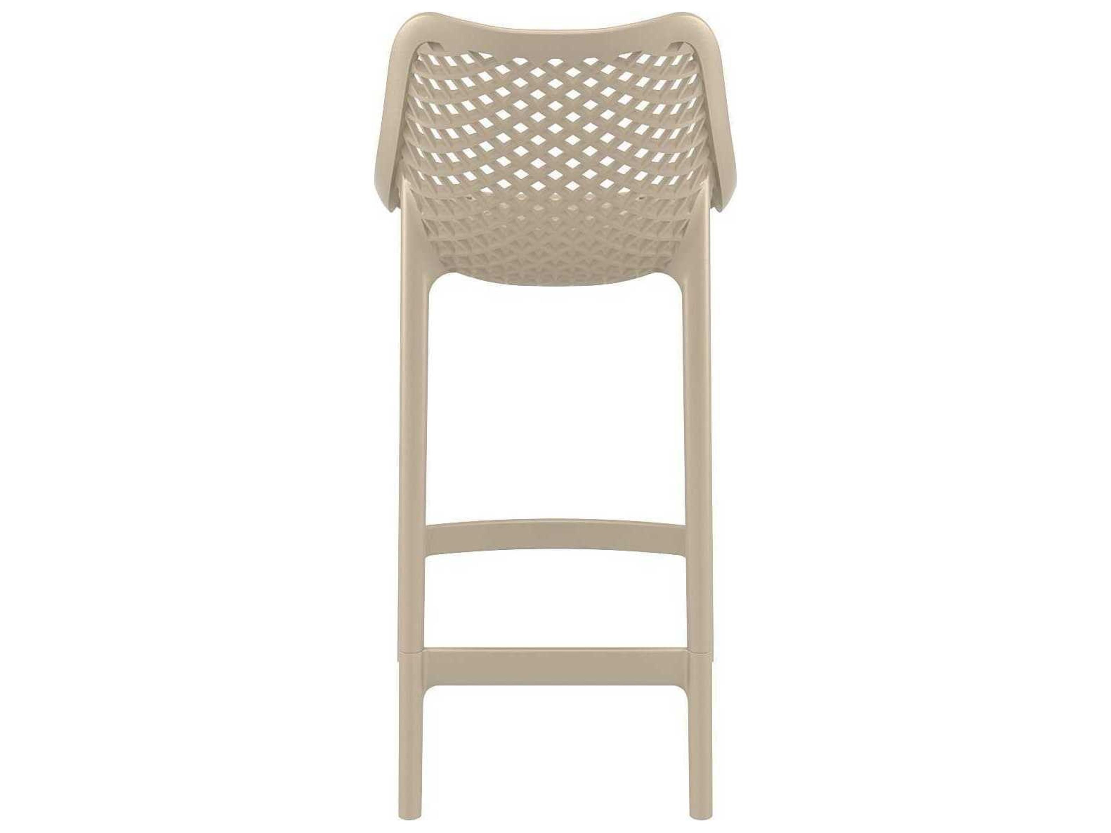 Compamia Air Taupe Polypropylene Resin Counter Stool