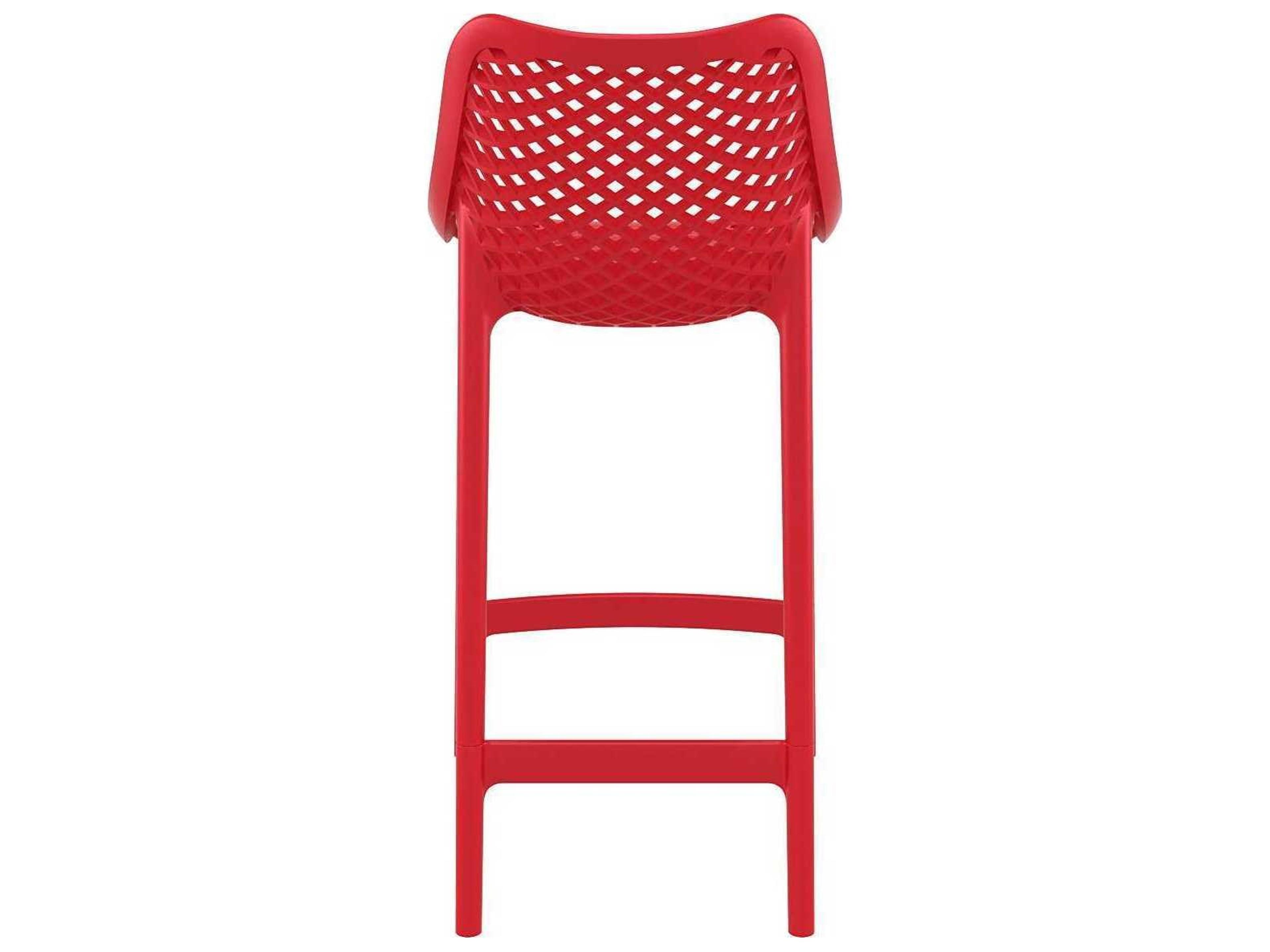 Compamia Air Red Polypropylene Resin Counter Stool