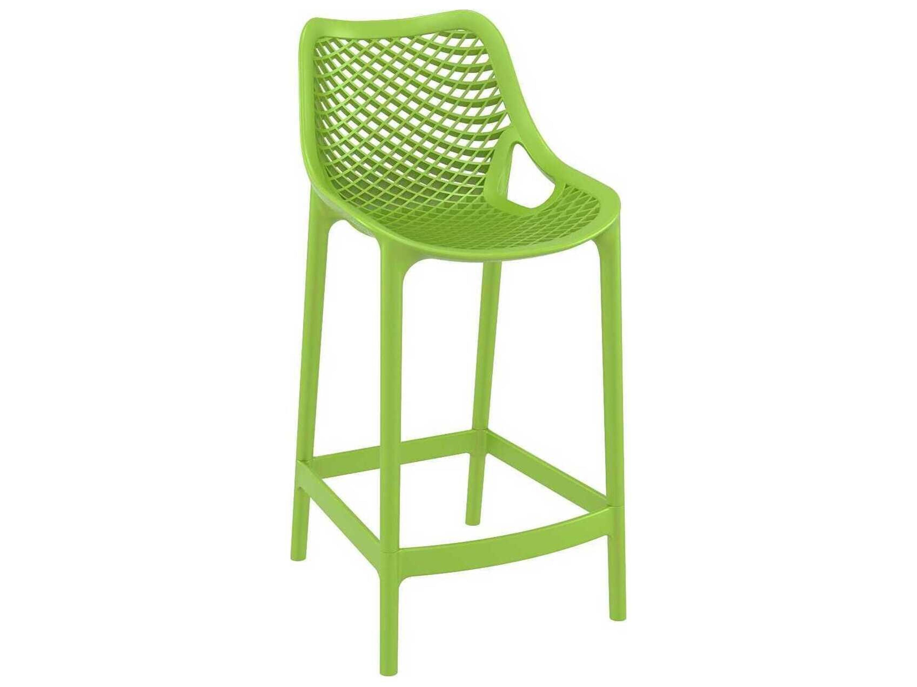 Air Tropical Green Polypropylene Resin Counter Stool