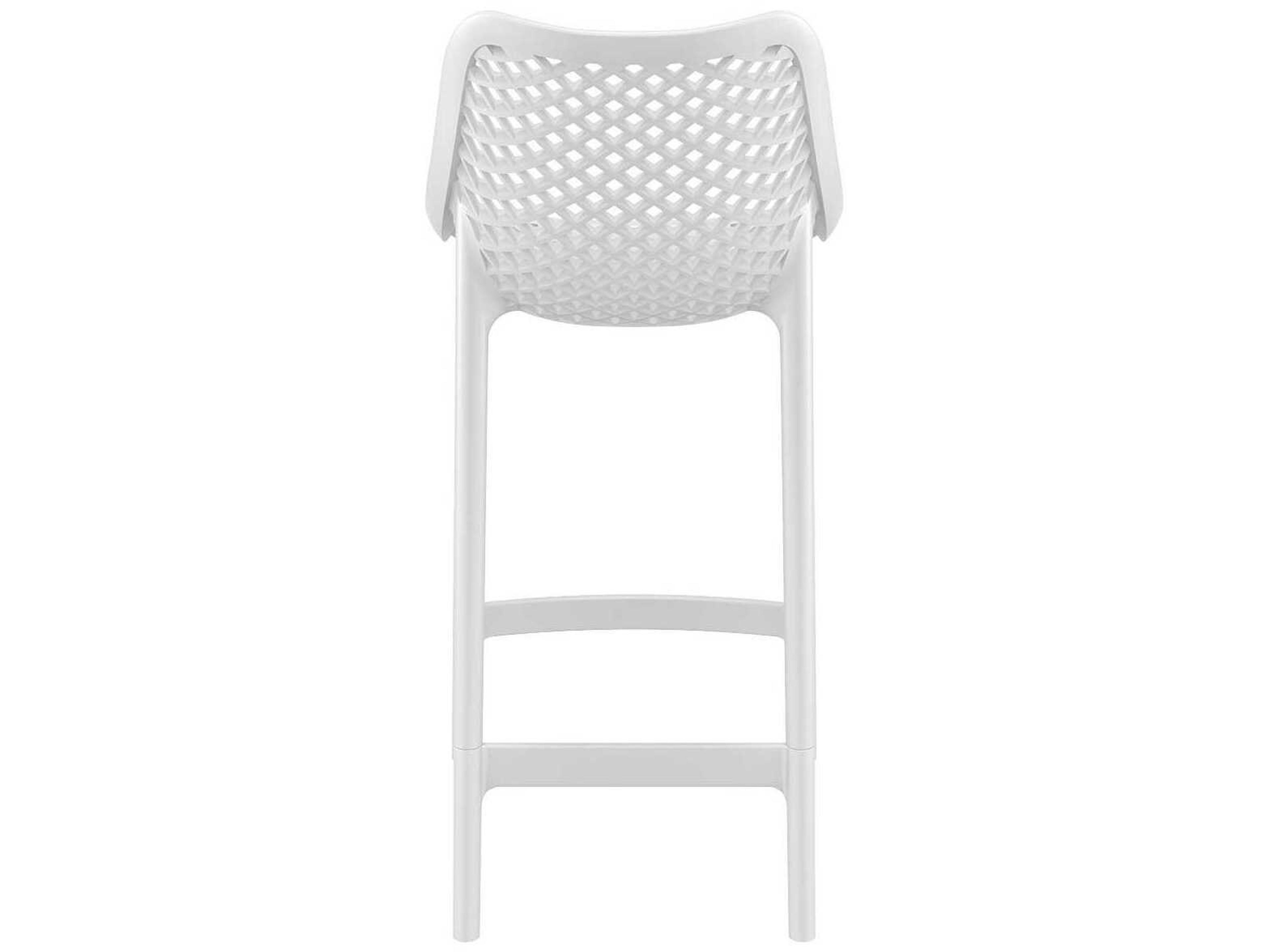 Compamia Air White Polypropylene Resin Counter Stool
