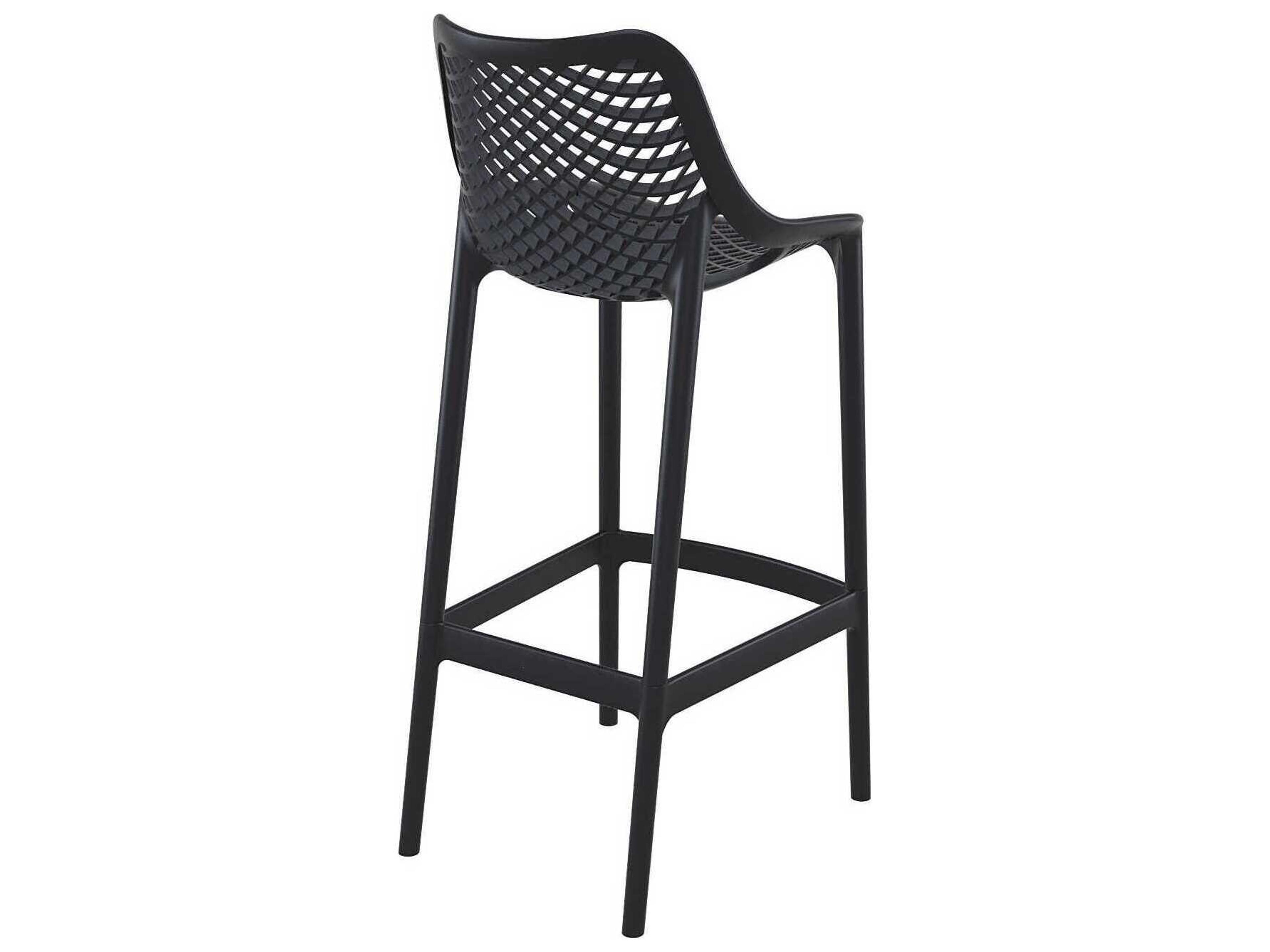 Compamia Air Black Polypropylene Resin Bar Stool