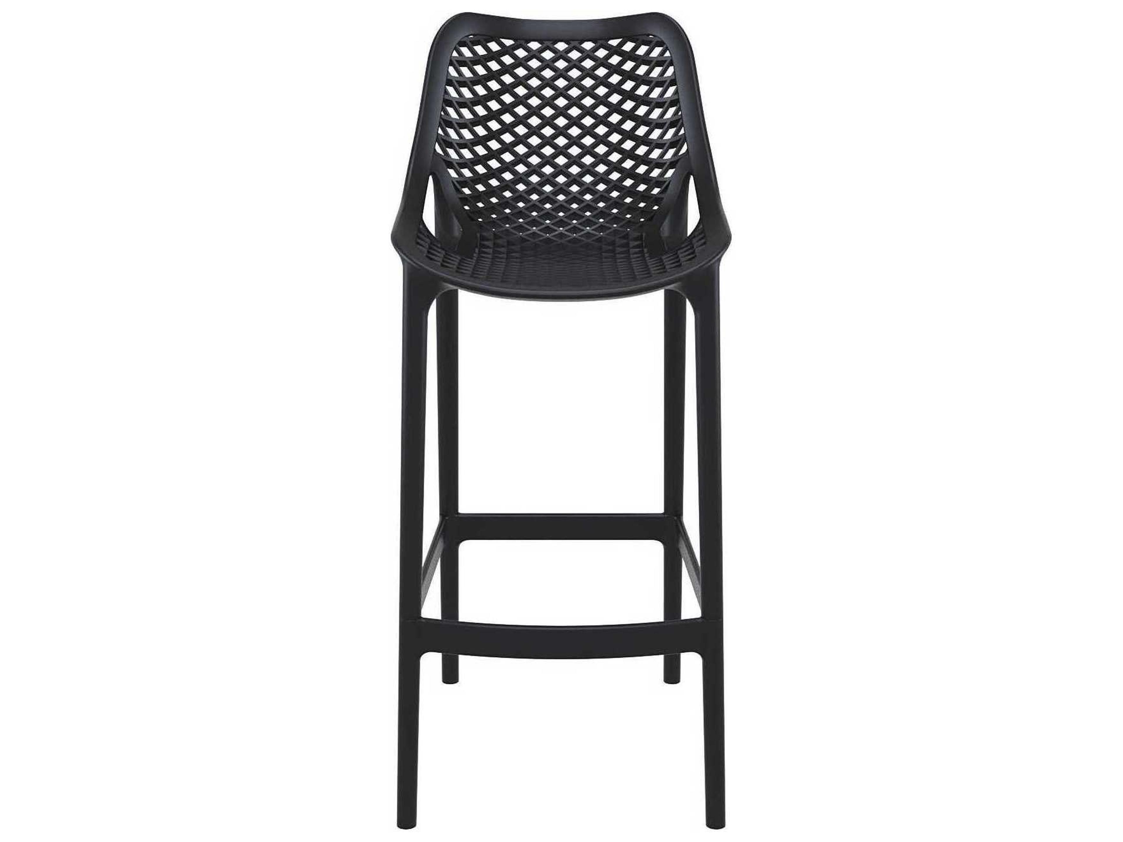 Compamia Air Black Polypropylene Resin Bar Stool