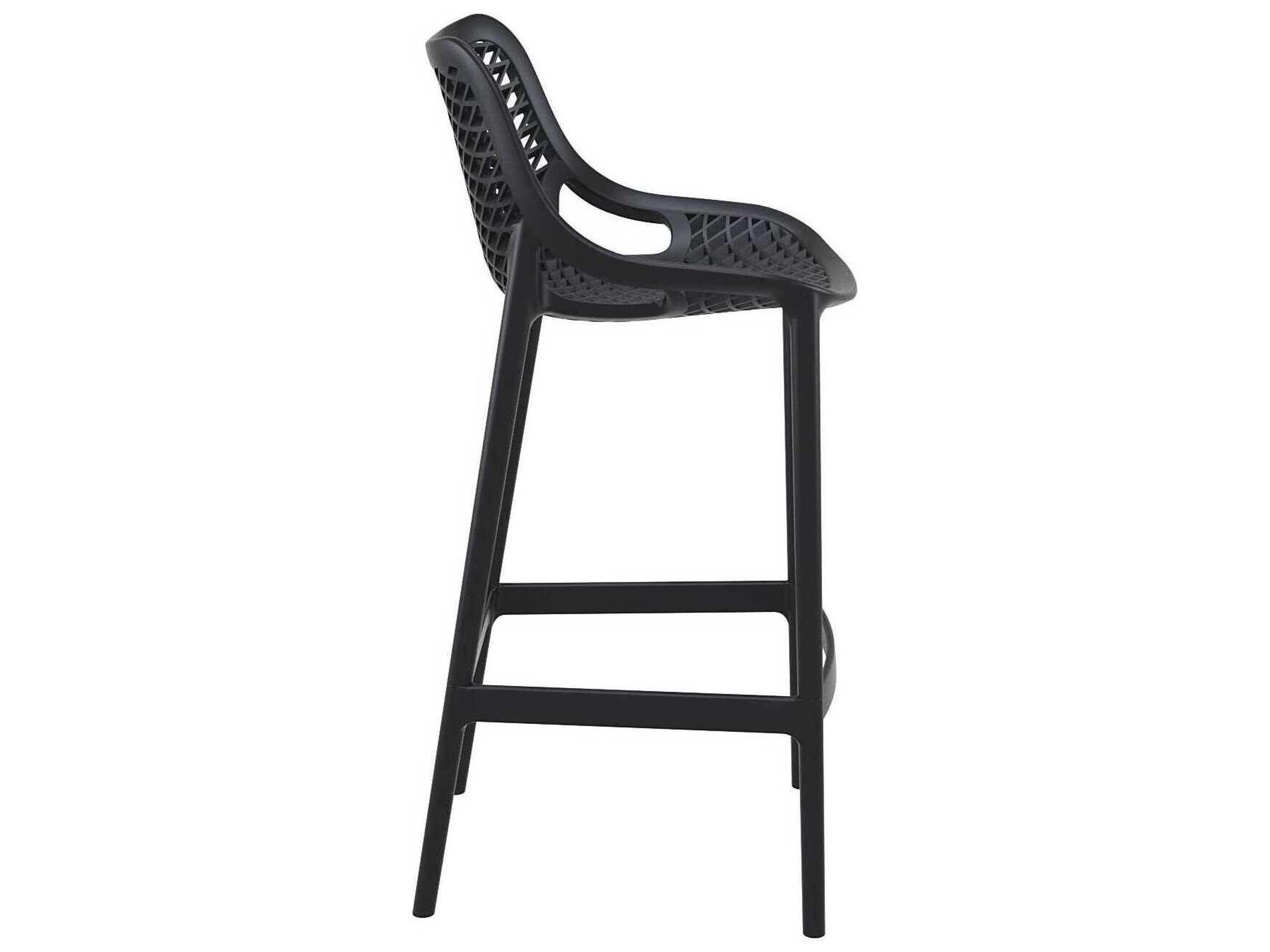 Compamia Air Black Polypropylene Resin Bar Stool