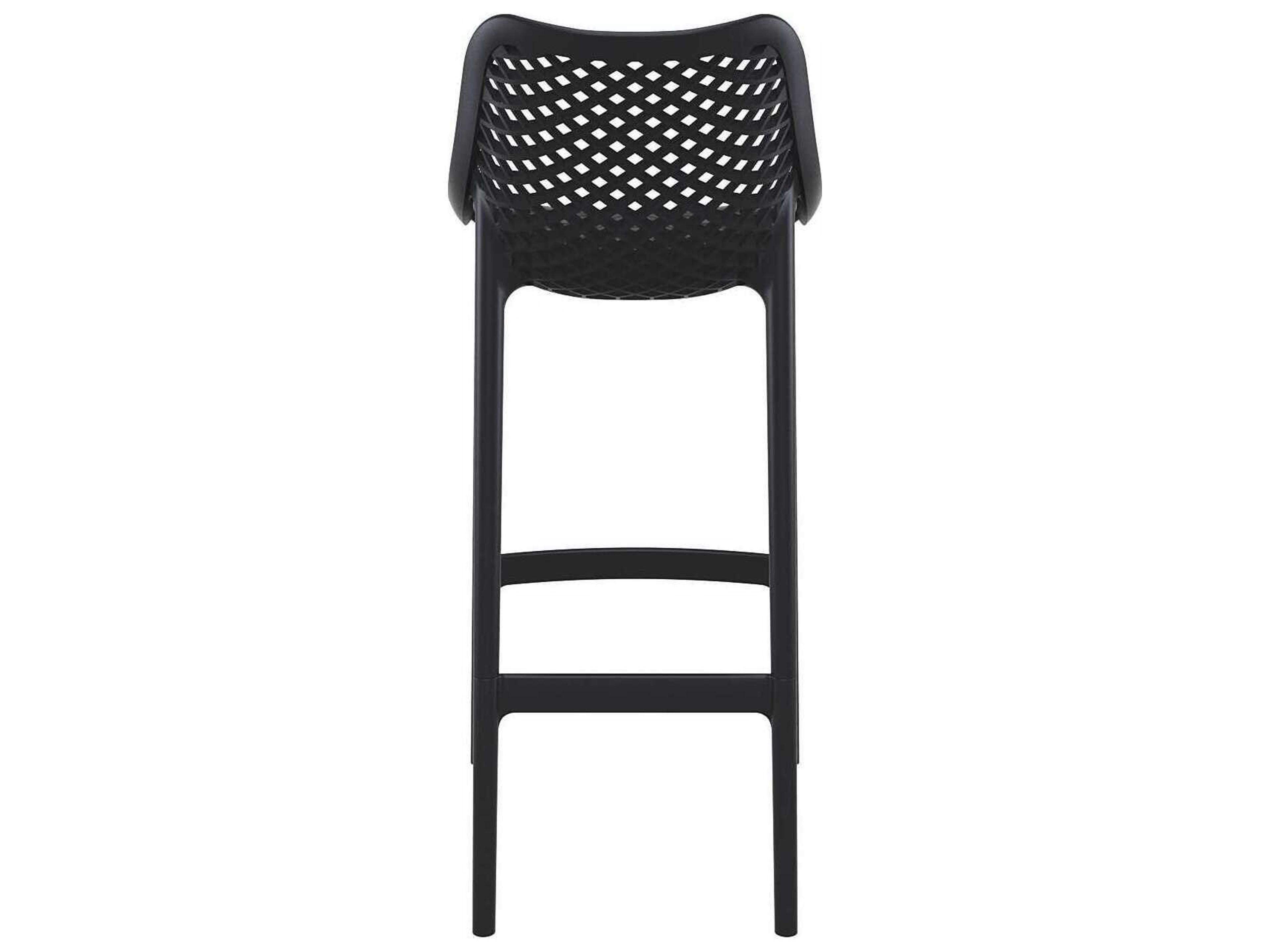 Compamia Air Black Polypropylene Resin Bar Stool