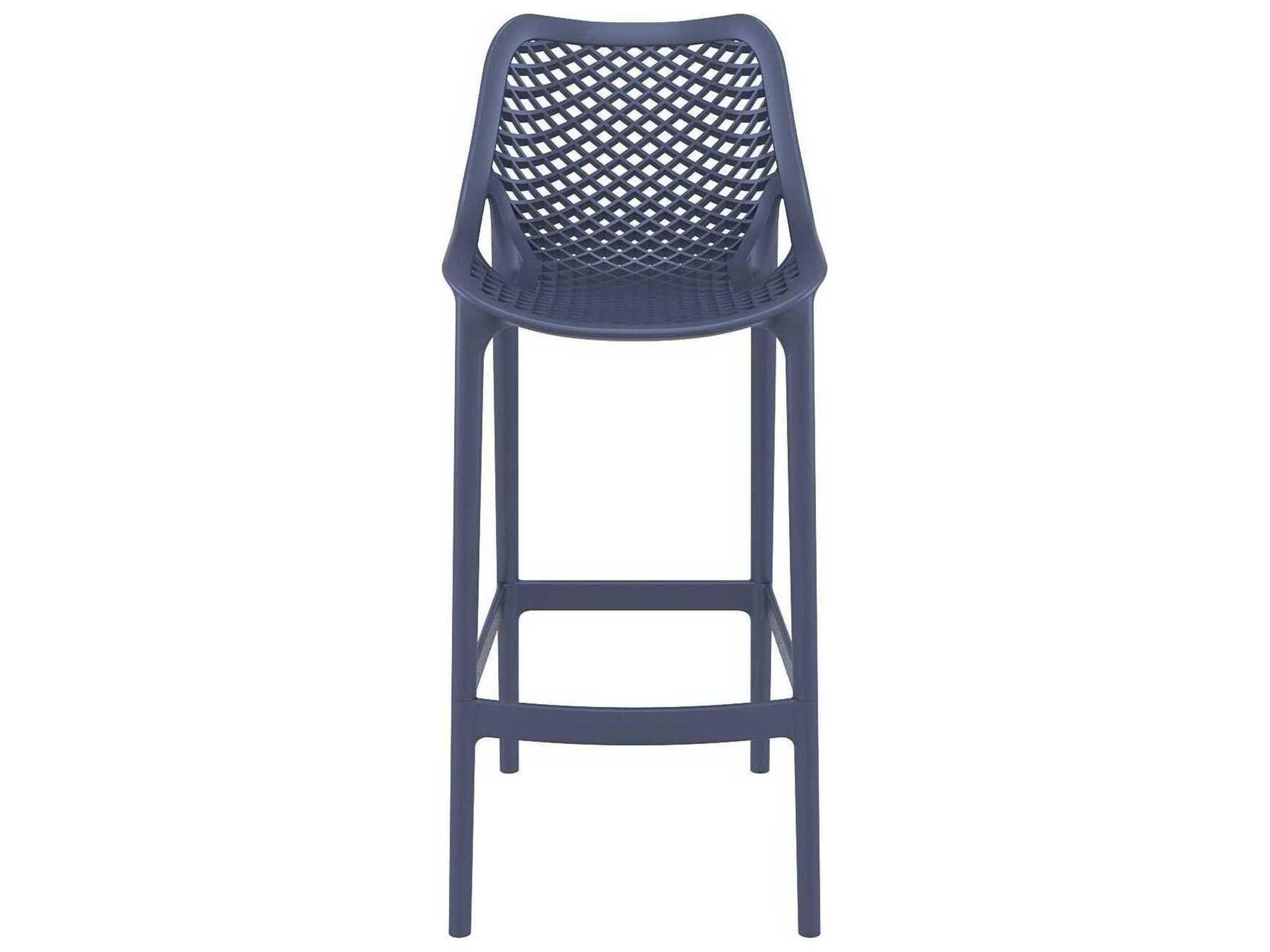 Compamia Air Dark Gray Polypropylene Resin Bar Stool