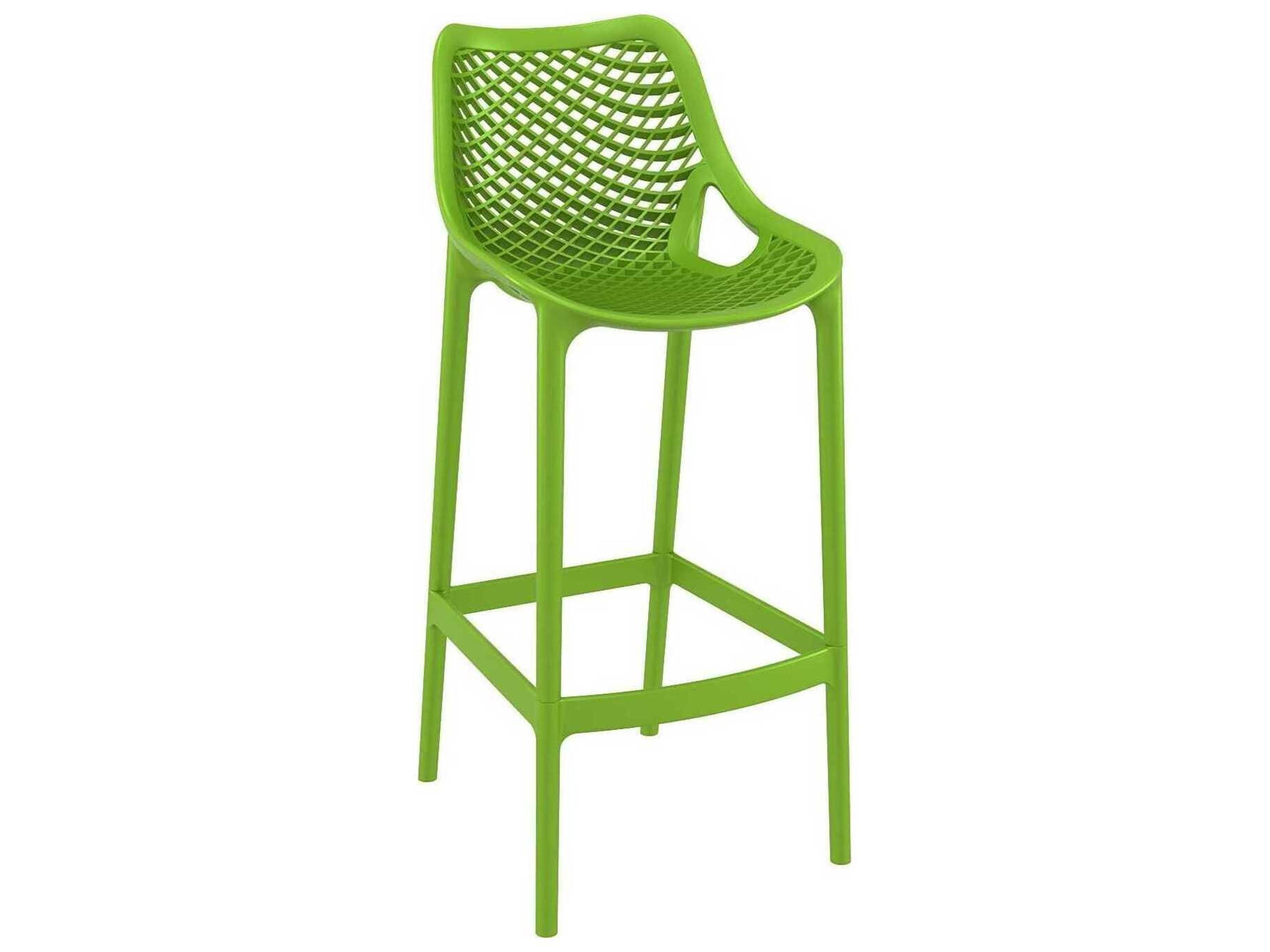 Air Tropical Green Polypropylene Resin Bar Stool