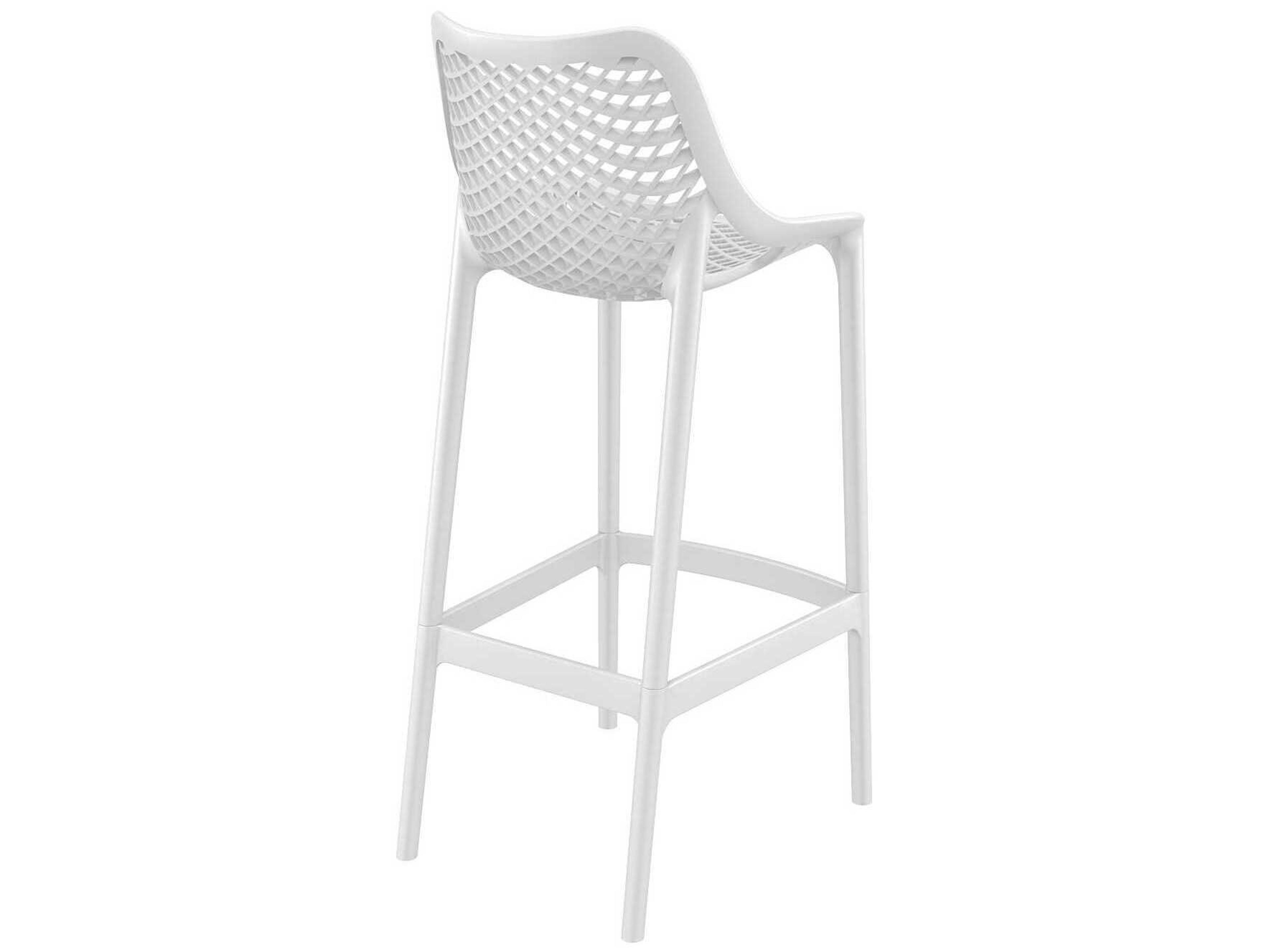 Compamia Air White Polypropylene Resin Bar Stool