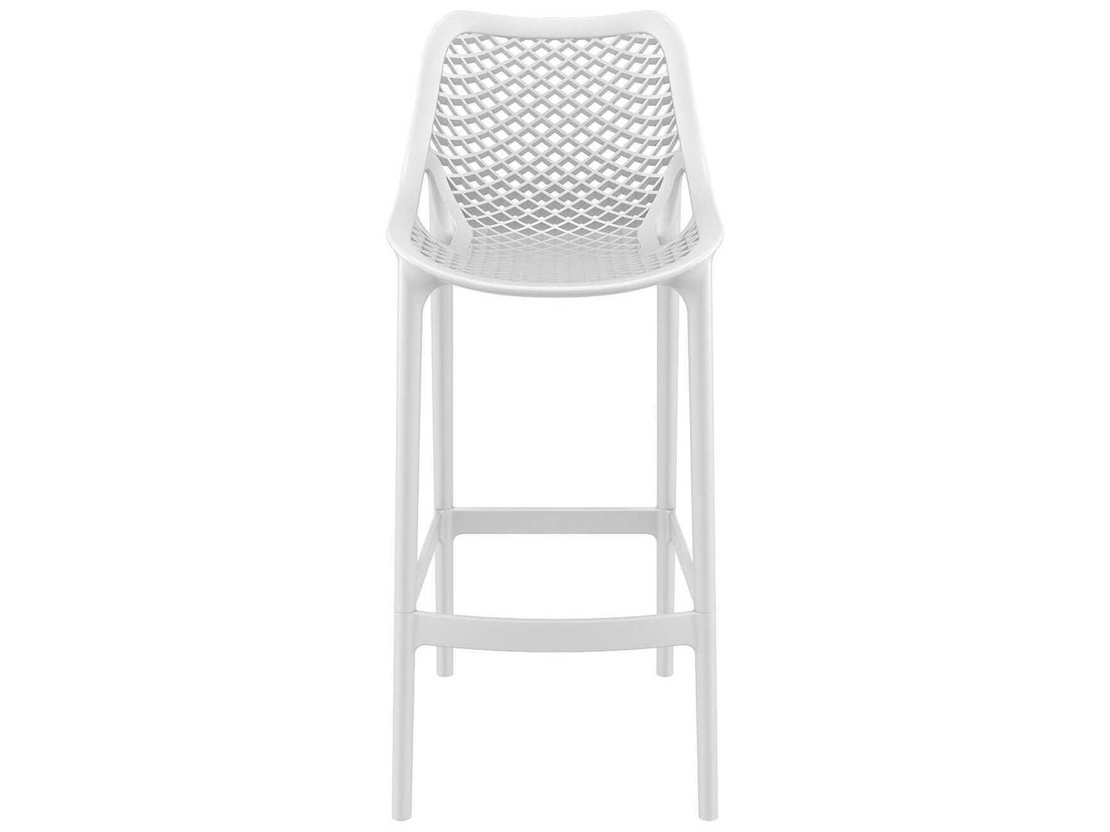 Compamia Air White Polypropylene Resin Bar Stool