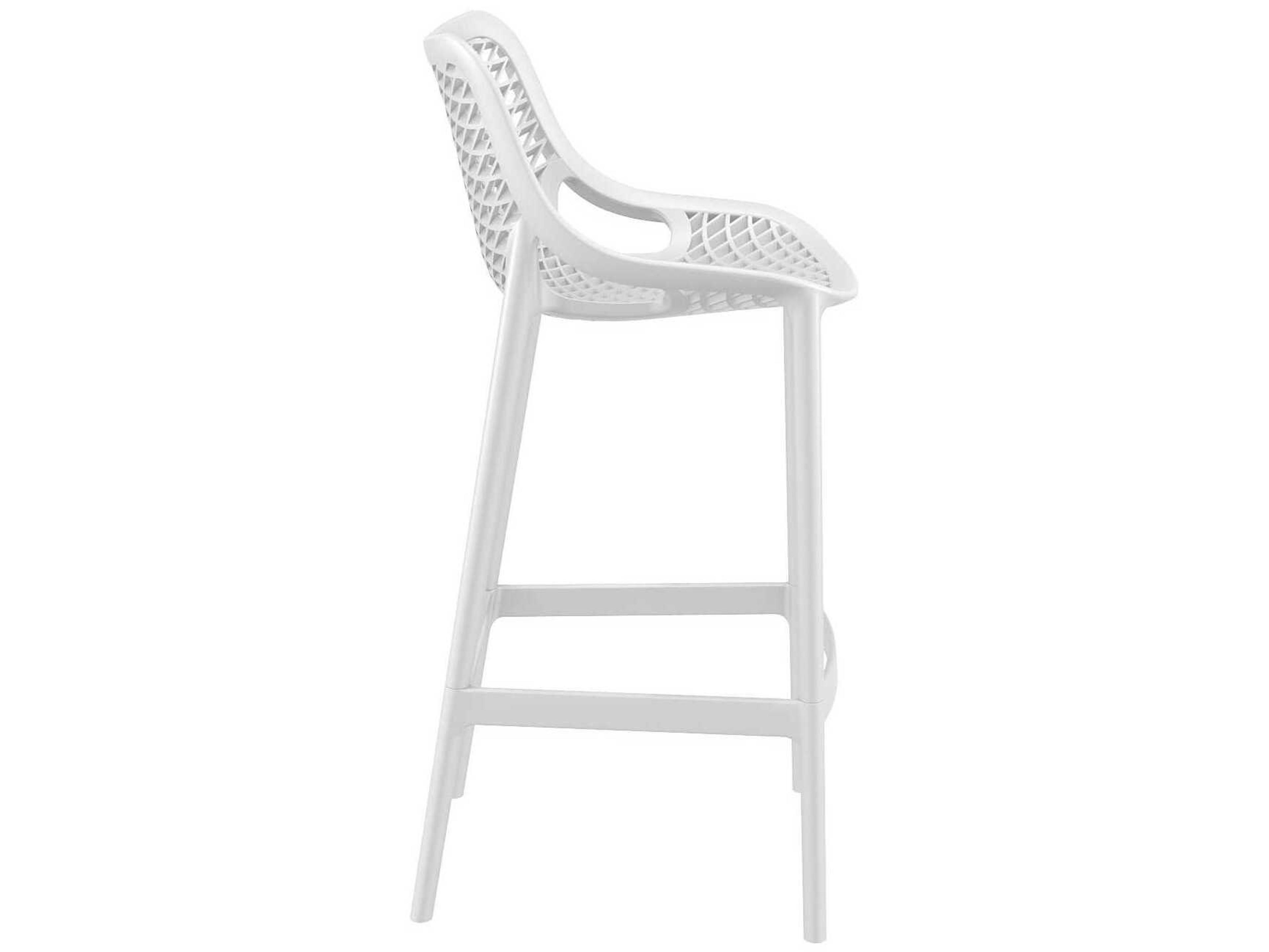 Compamia Air White Polypropylene Resin Bar Stool