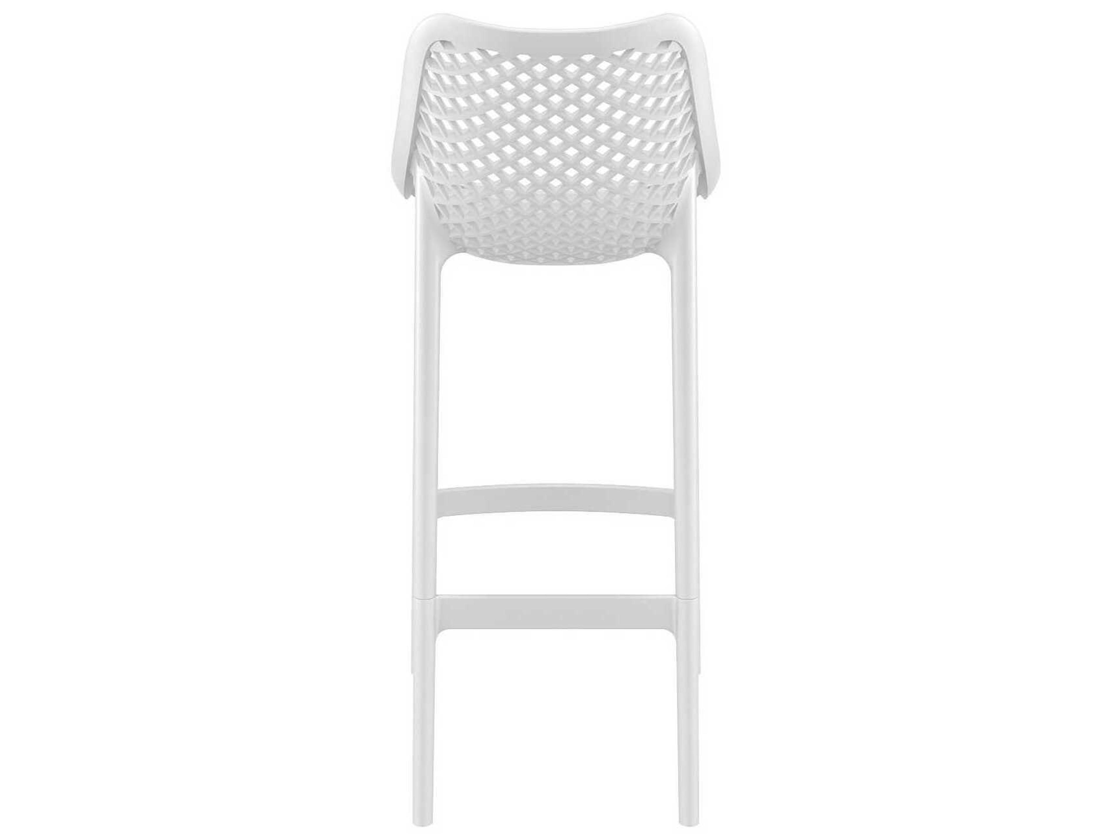 Compamia Air White Polypropylene Resin Bar Stool