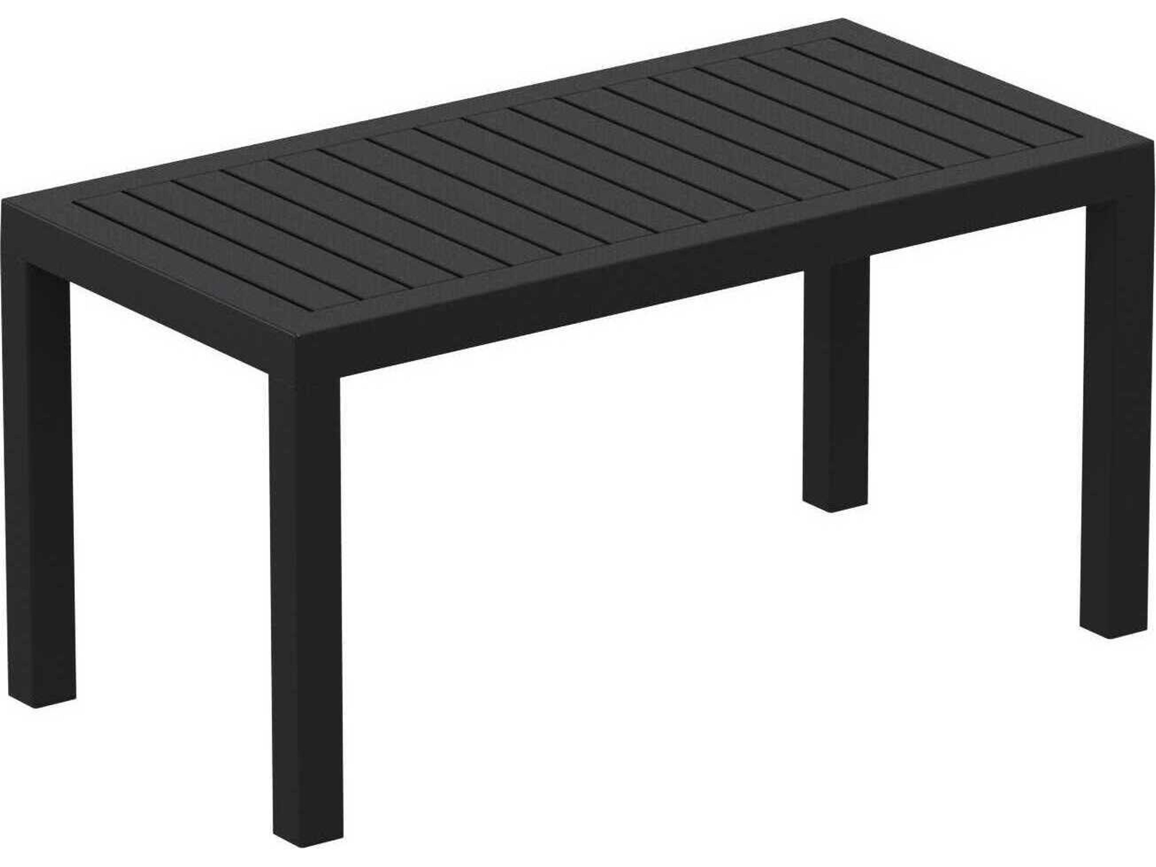 Ocean Black Polypropylene Rectangular Coffee Table