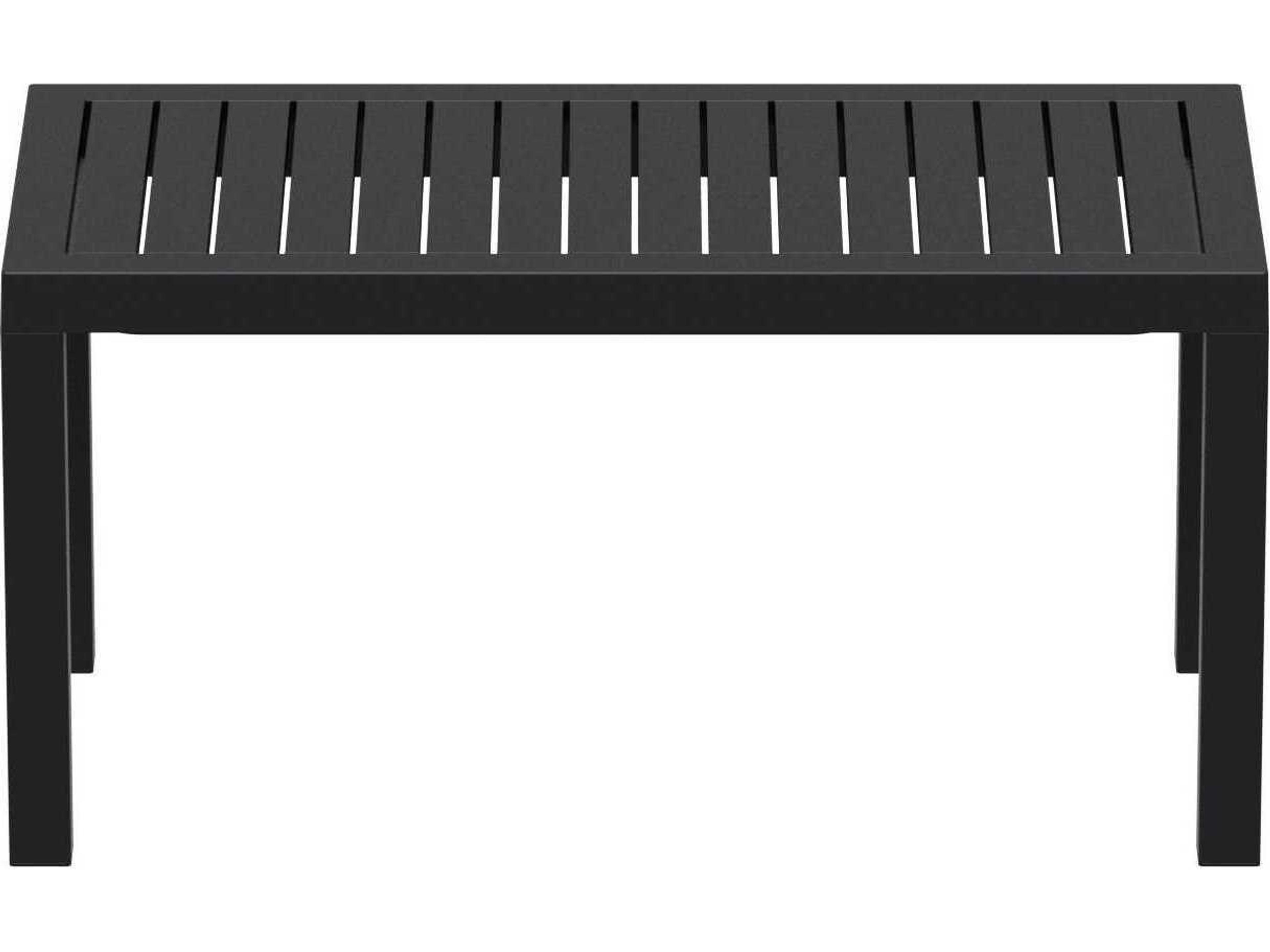 Compamia Ocean Black Polypropylene Rectangular Coffee Table