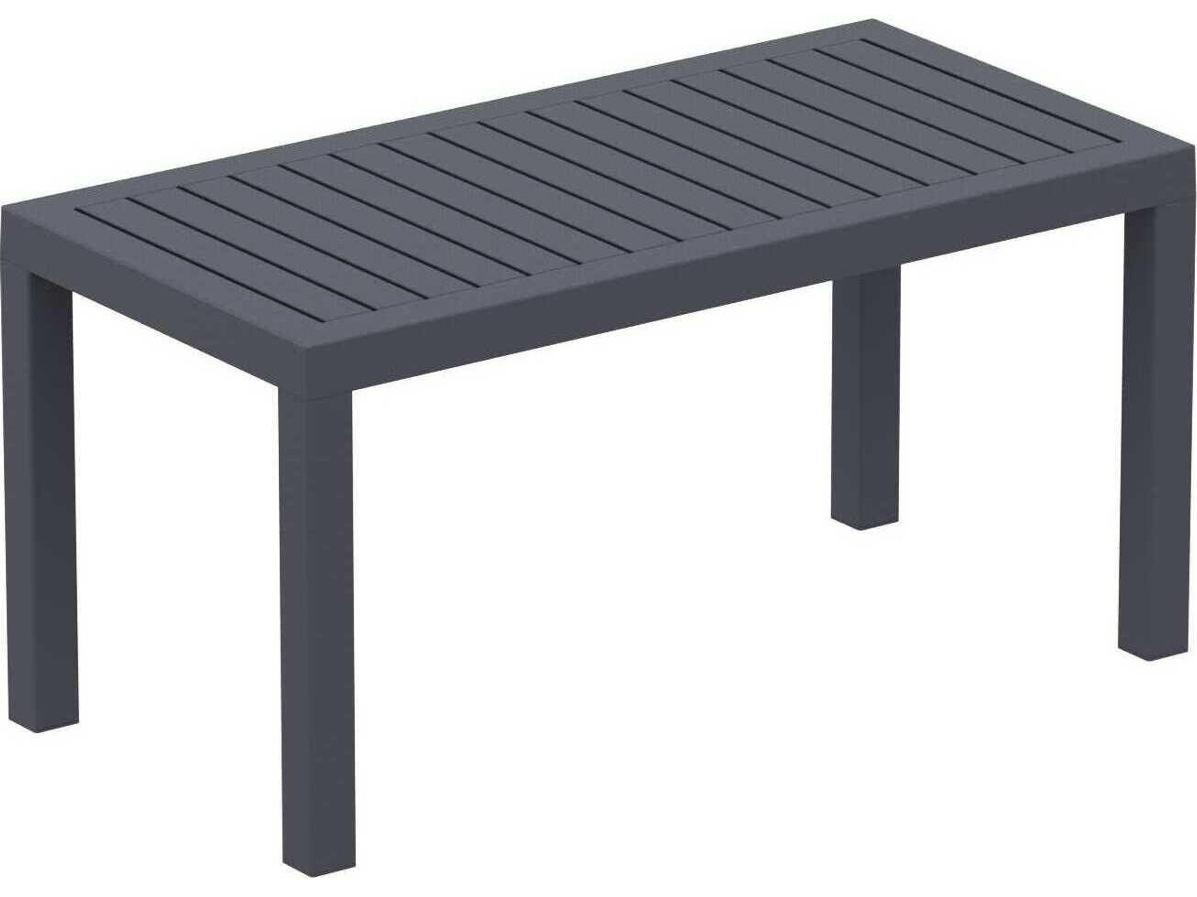 Ocean Dark Gray Polypropylene Rectangular Coffee Table