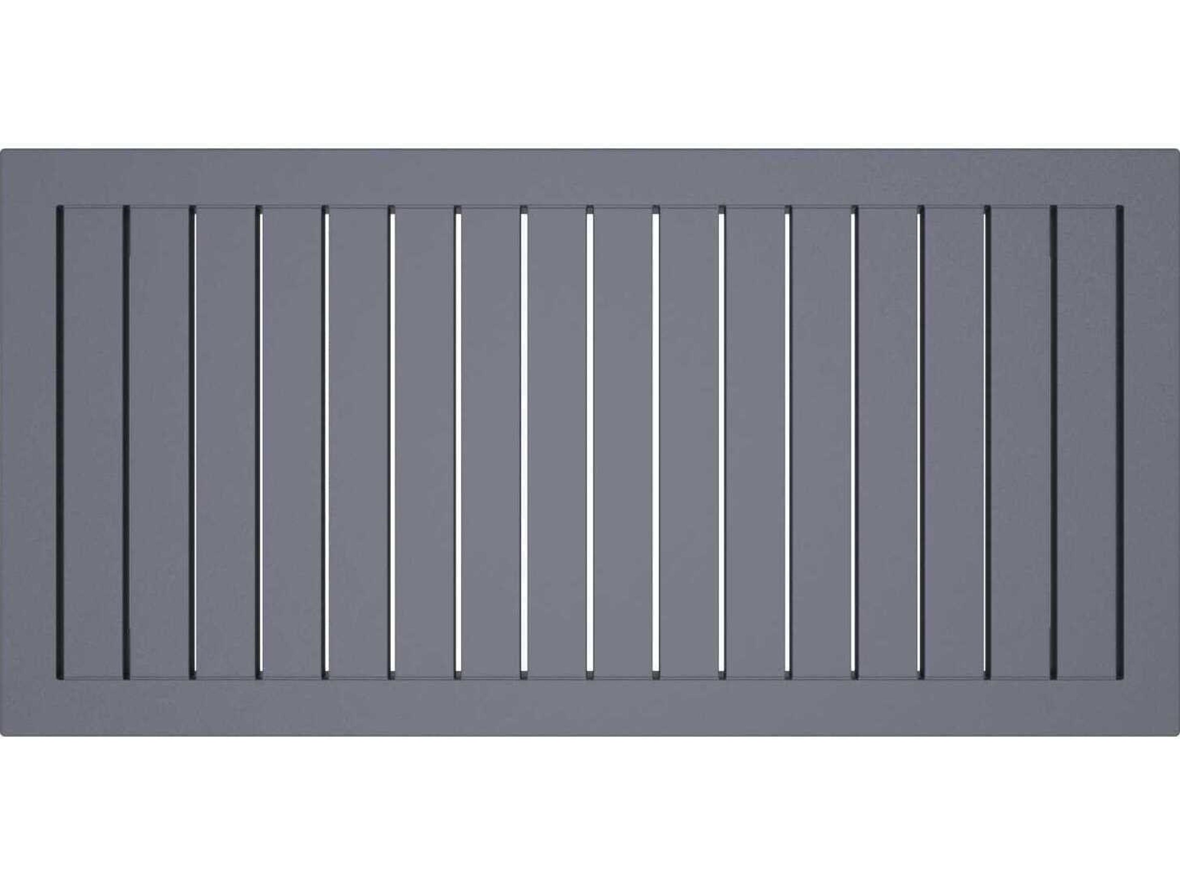 Compamia Ocean Dark Gray Polypropylene Rectangular Coffee Table