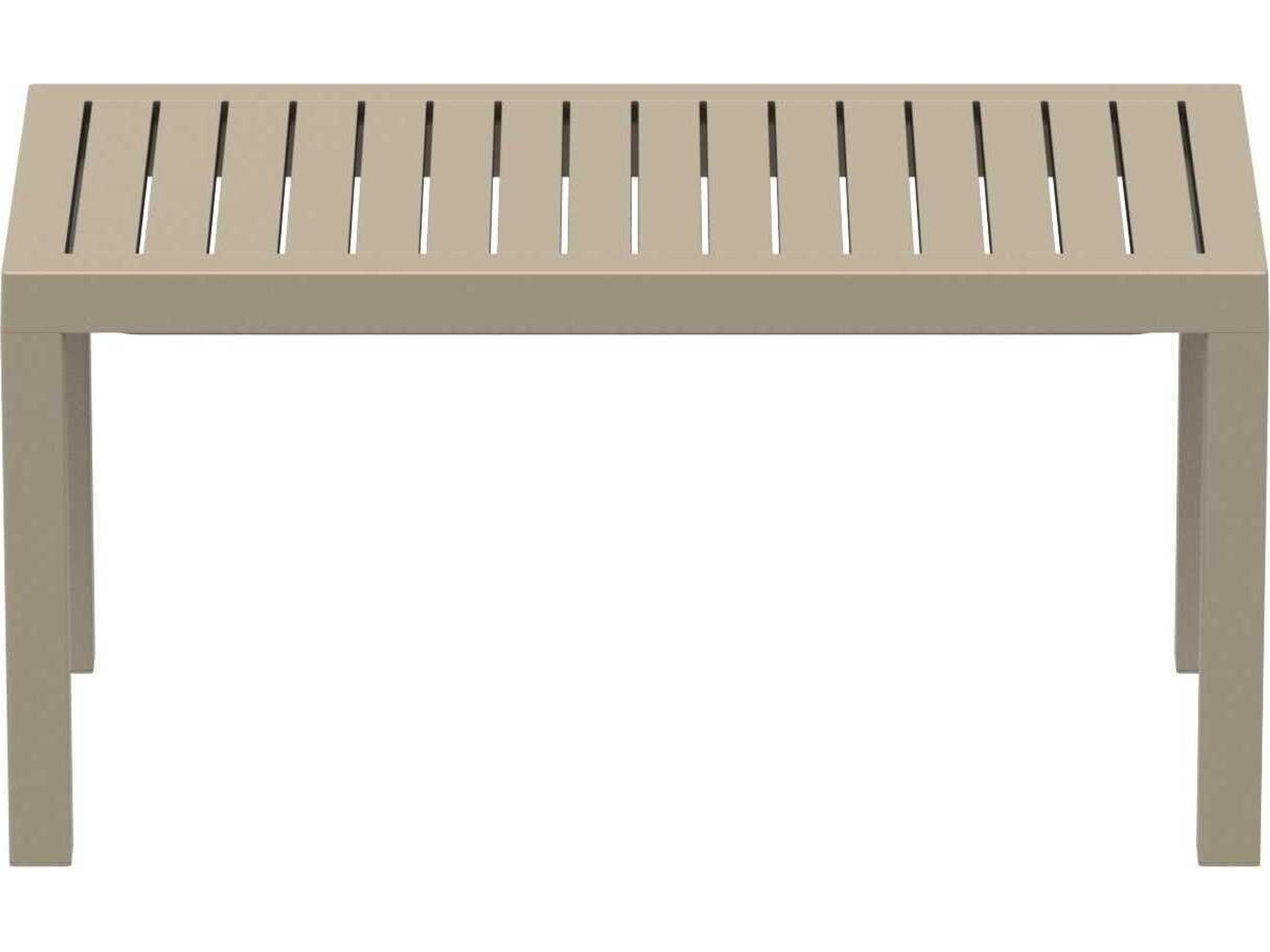 Compamia Ocean Taupe Polypropylene Rectangular Coffee Table