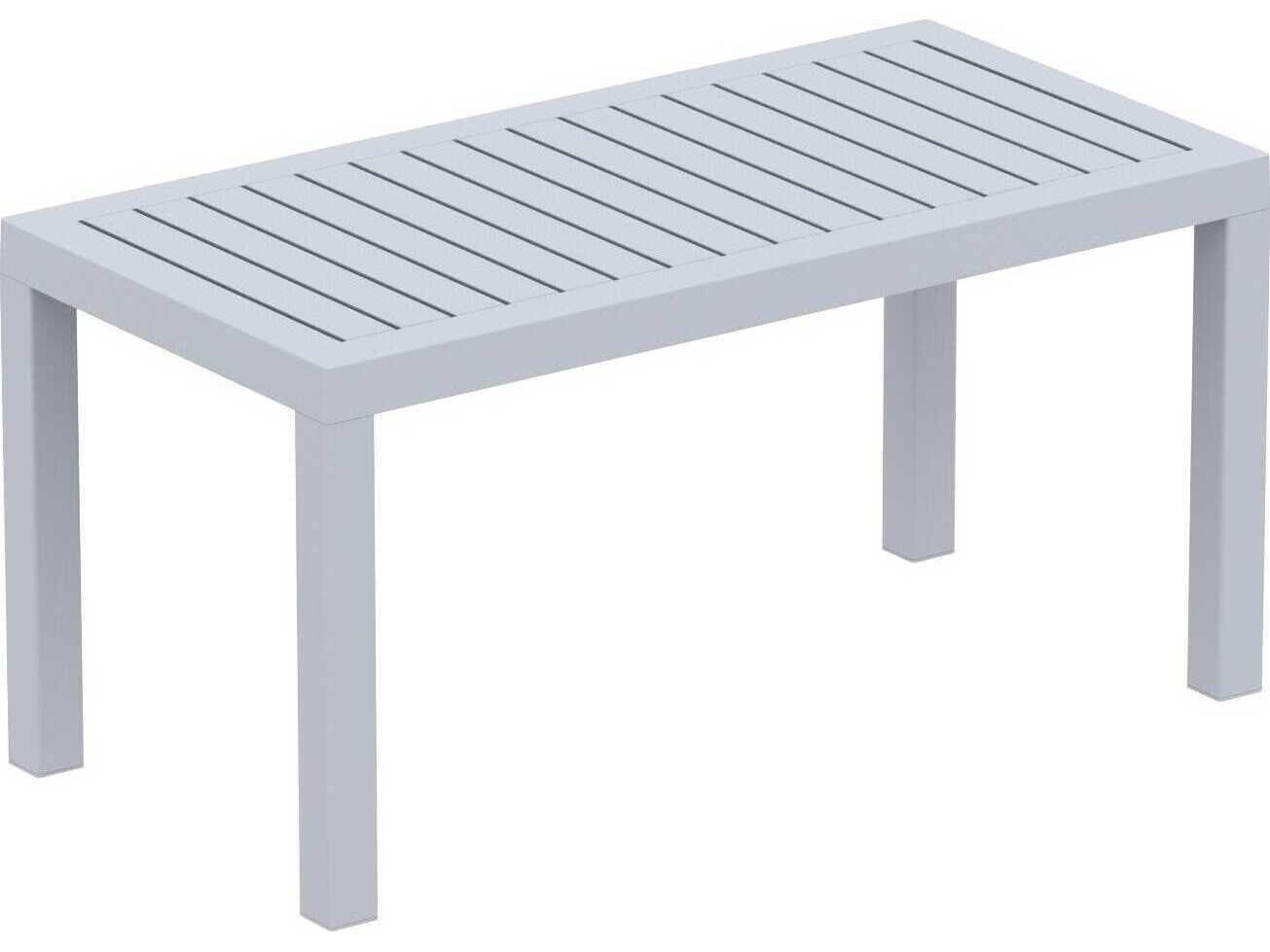 Ocean Silver Polypropylene Rectangular Coffee Table