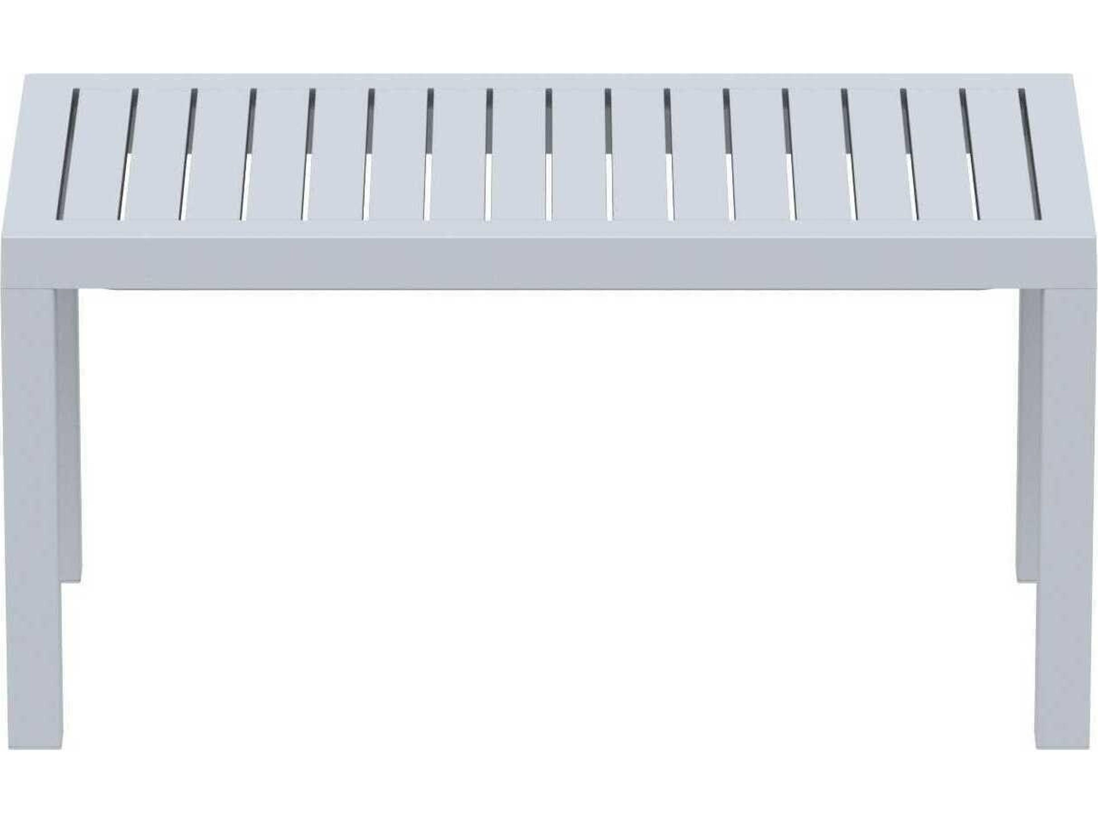 Compamia Ocean Silver Polypropylene Rectangular Coffee Table