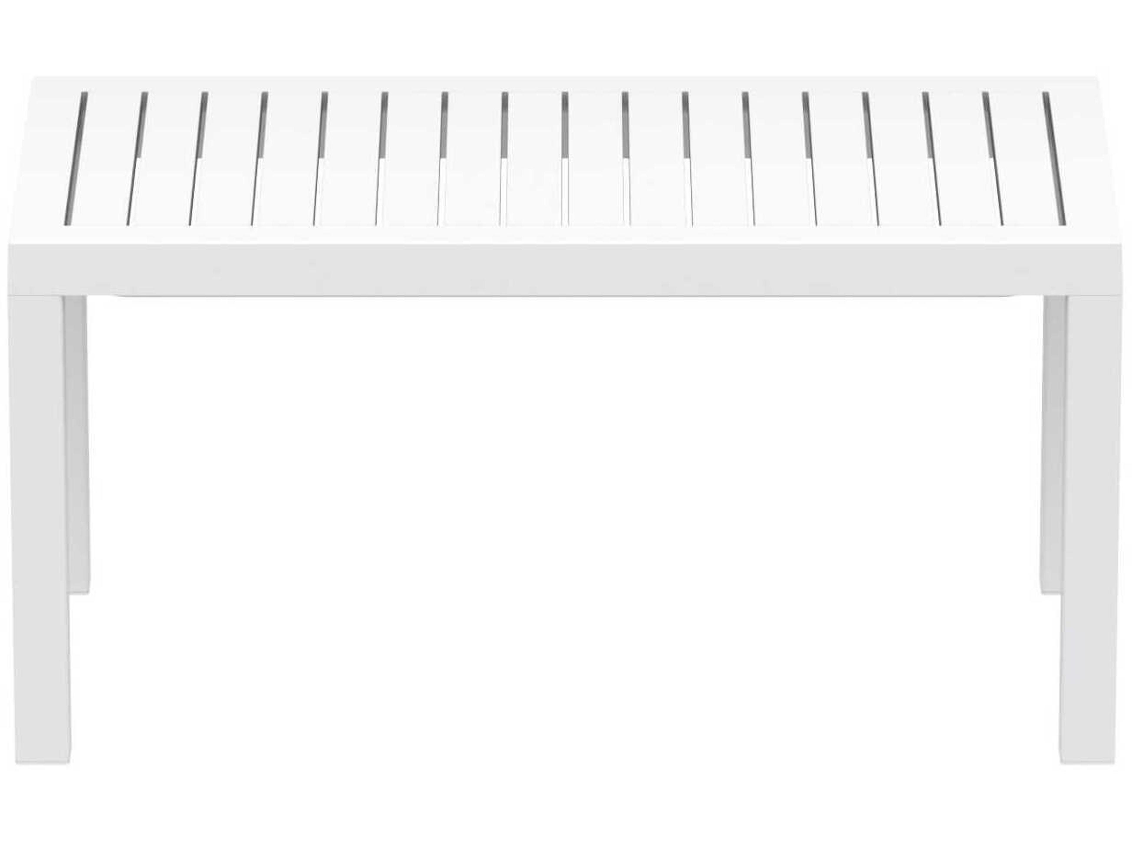 Compamia Ocean White Polypropylene Rectangular Coffee Table