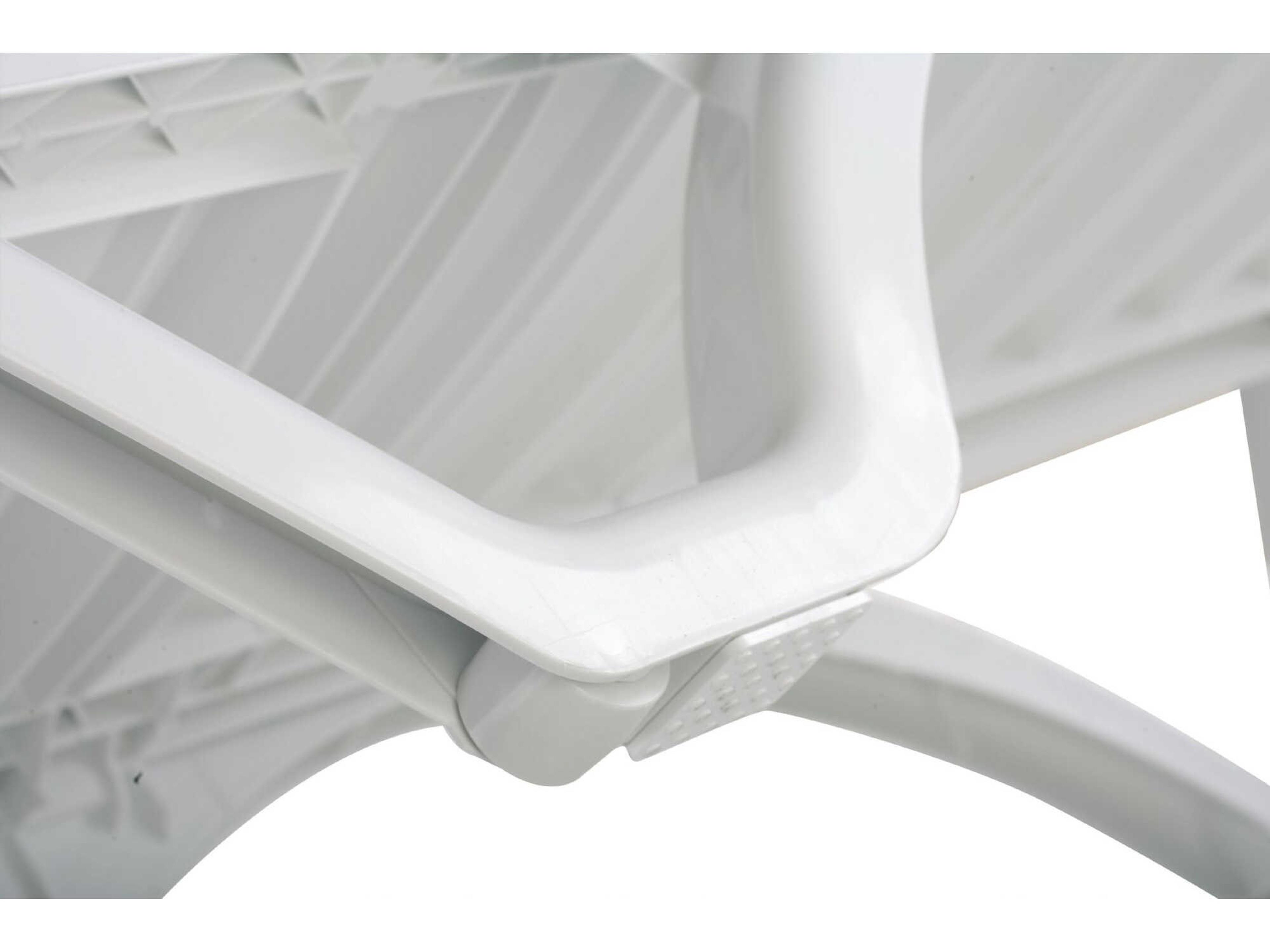 Compamia Aqua White Resin Chaise Lounge