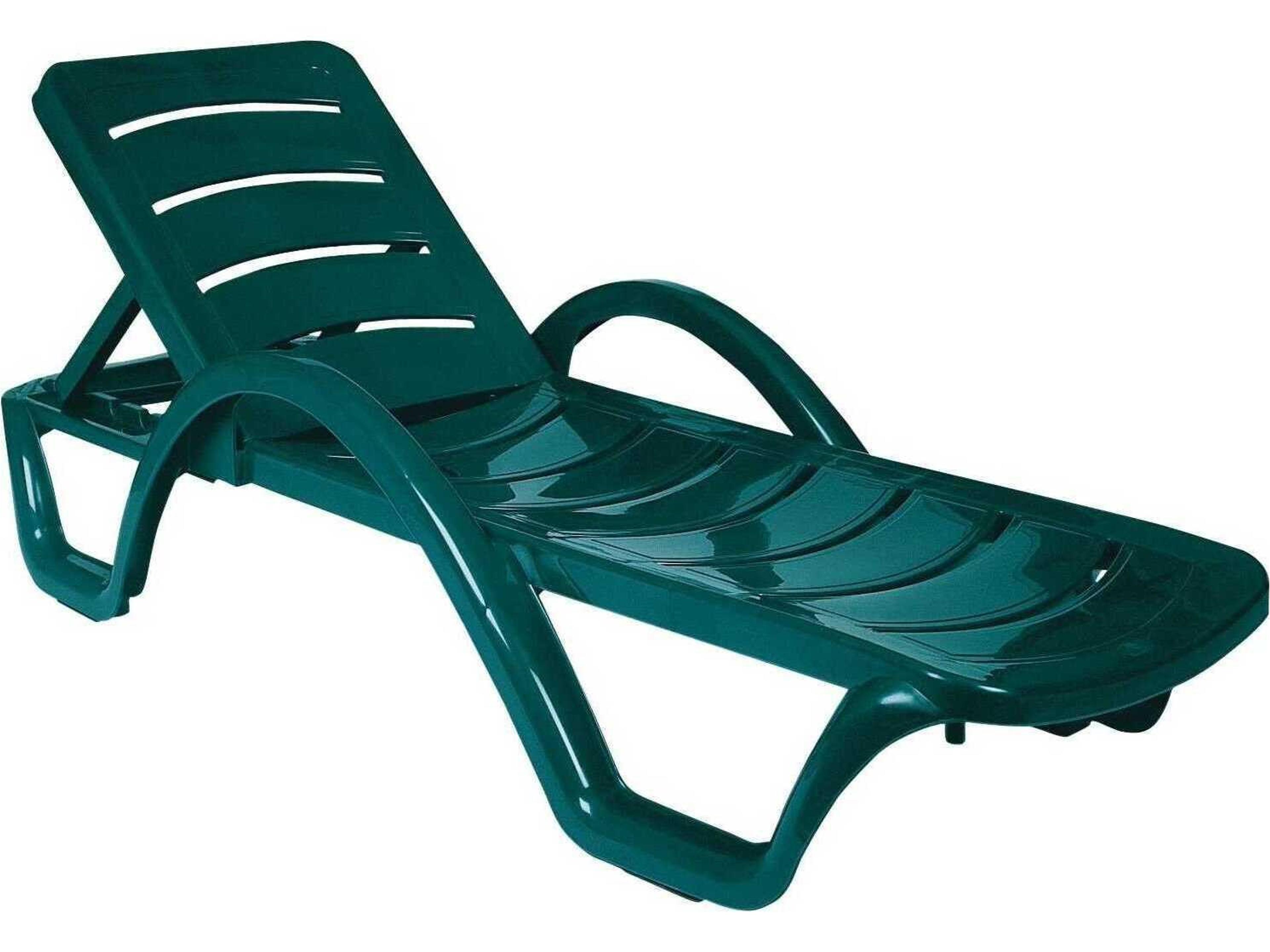 Sunrise Green Resin Chaise Lounge
