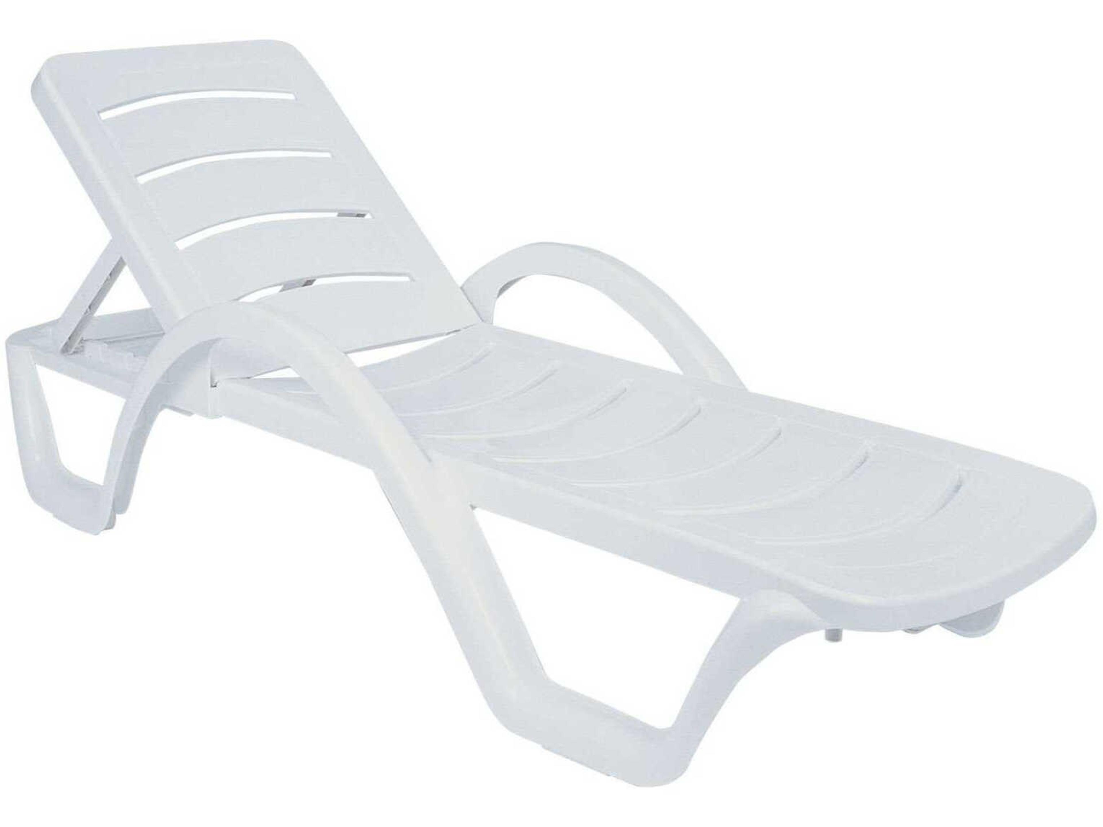 Sunrise White Resin Chaise Lounge