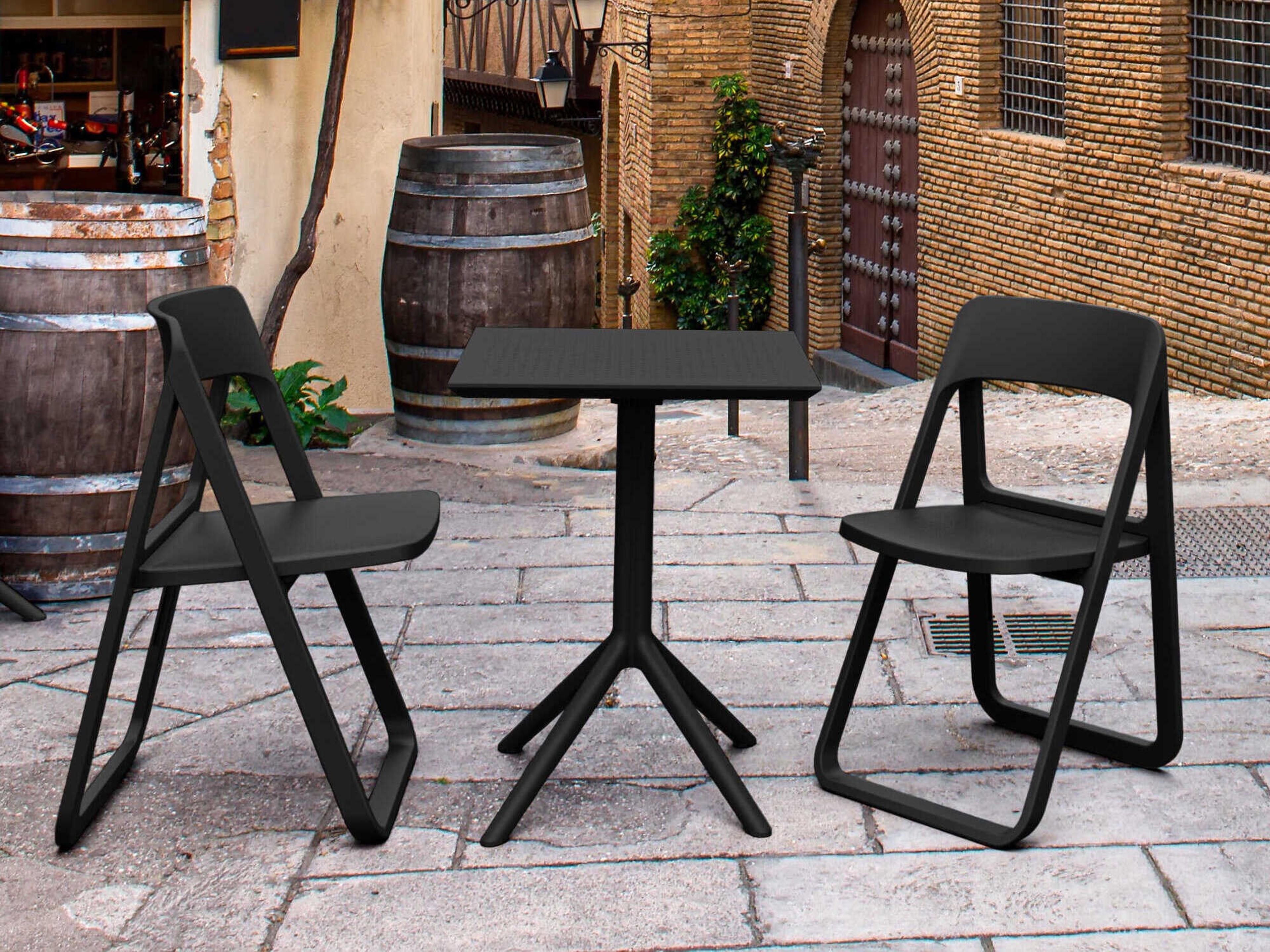 Dream Black Polypropylene Dining Set