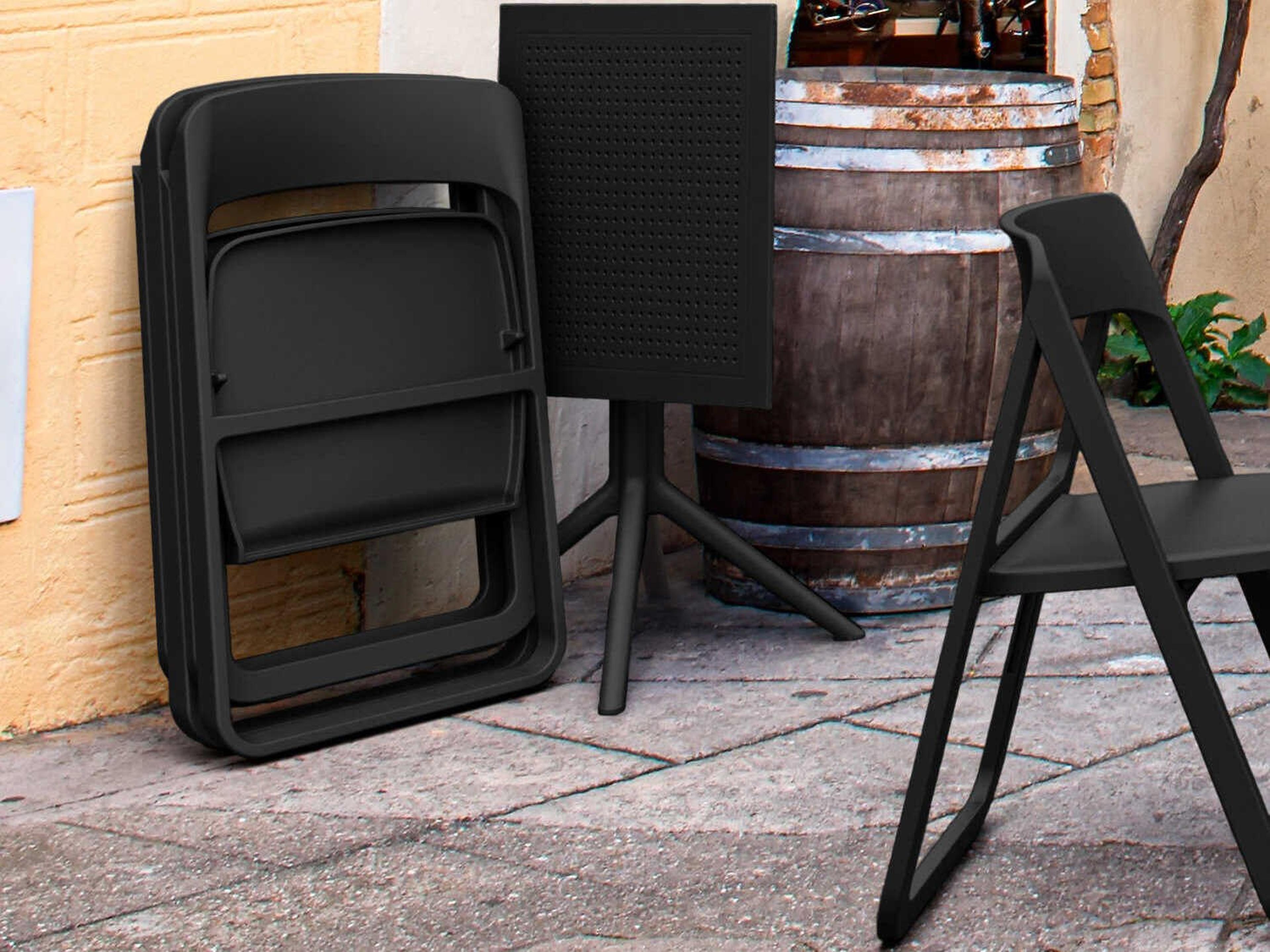 Compamia Dream Black Polypropylene Dining Set