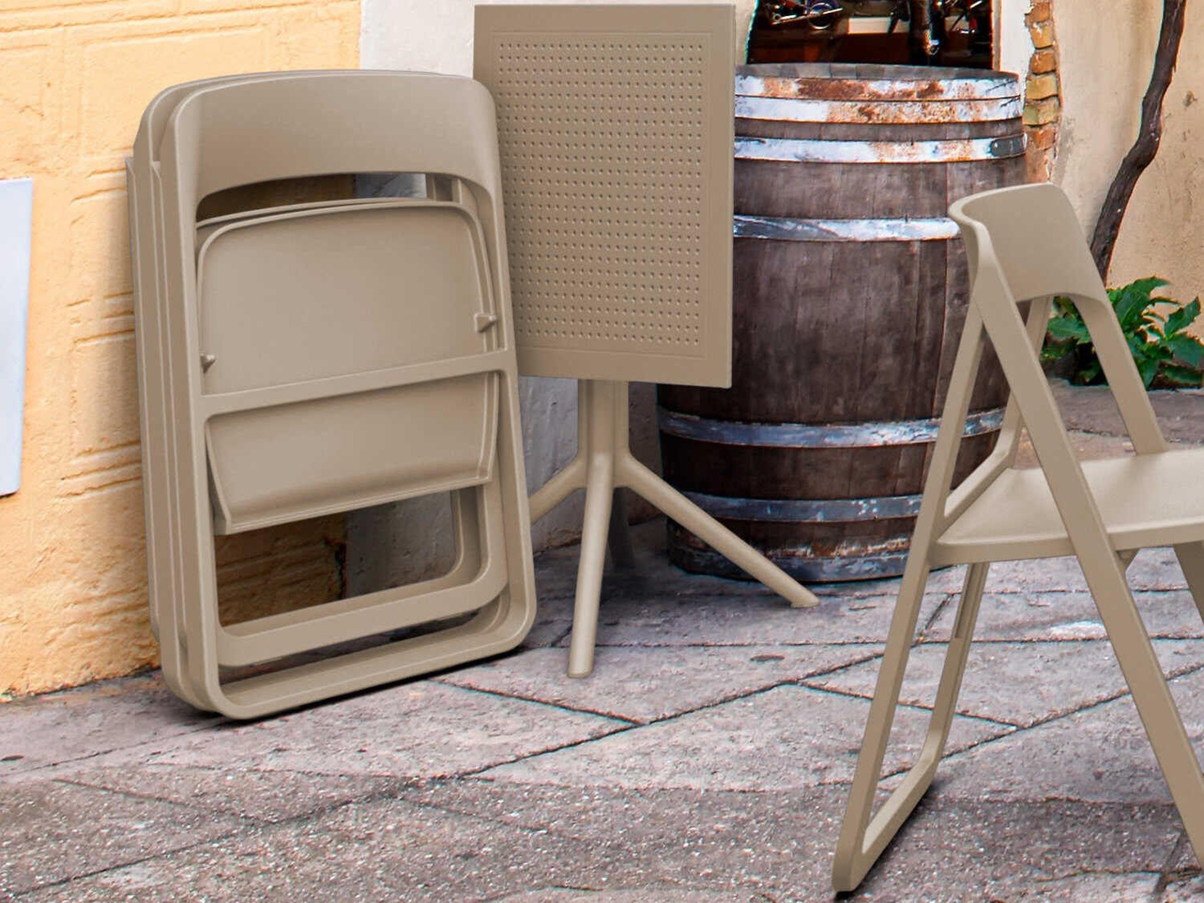 Compamia Dream Taupe Polypropylene Dining Set