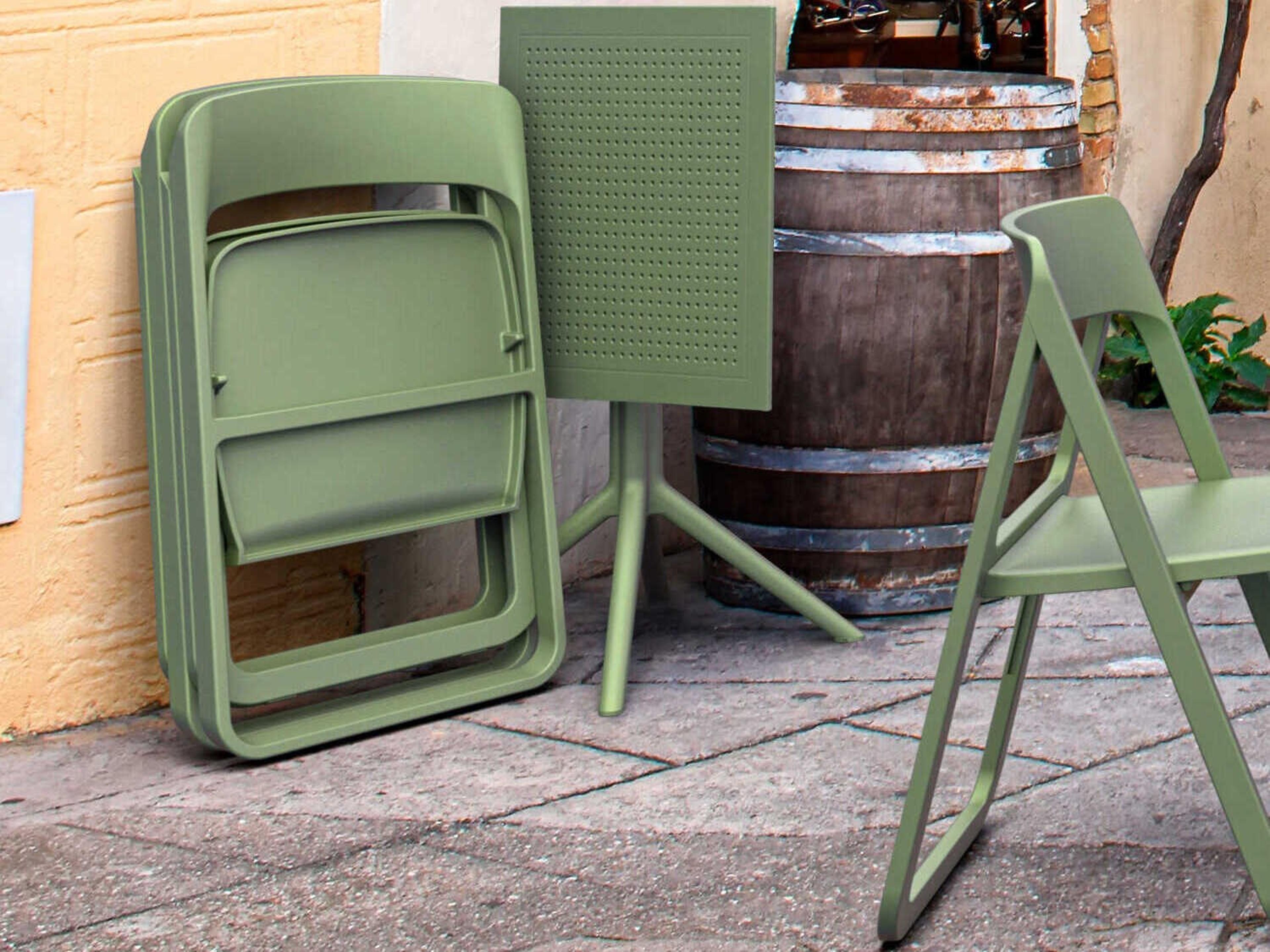 Compamia Dream Olive Green Polypropylene Dining Set
