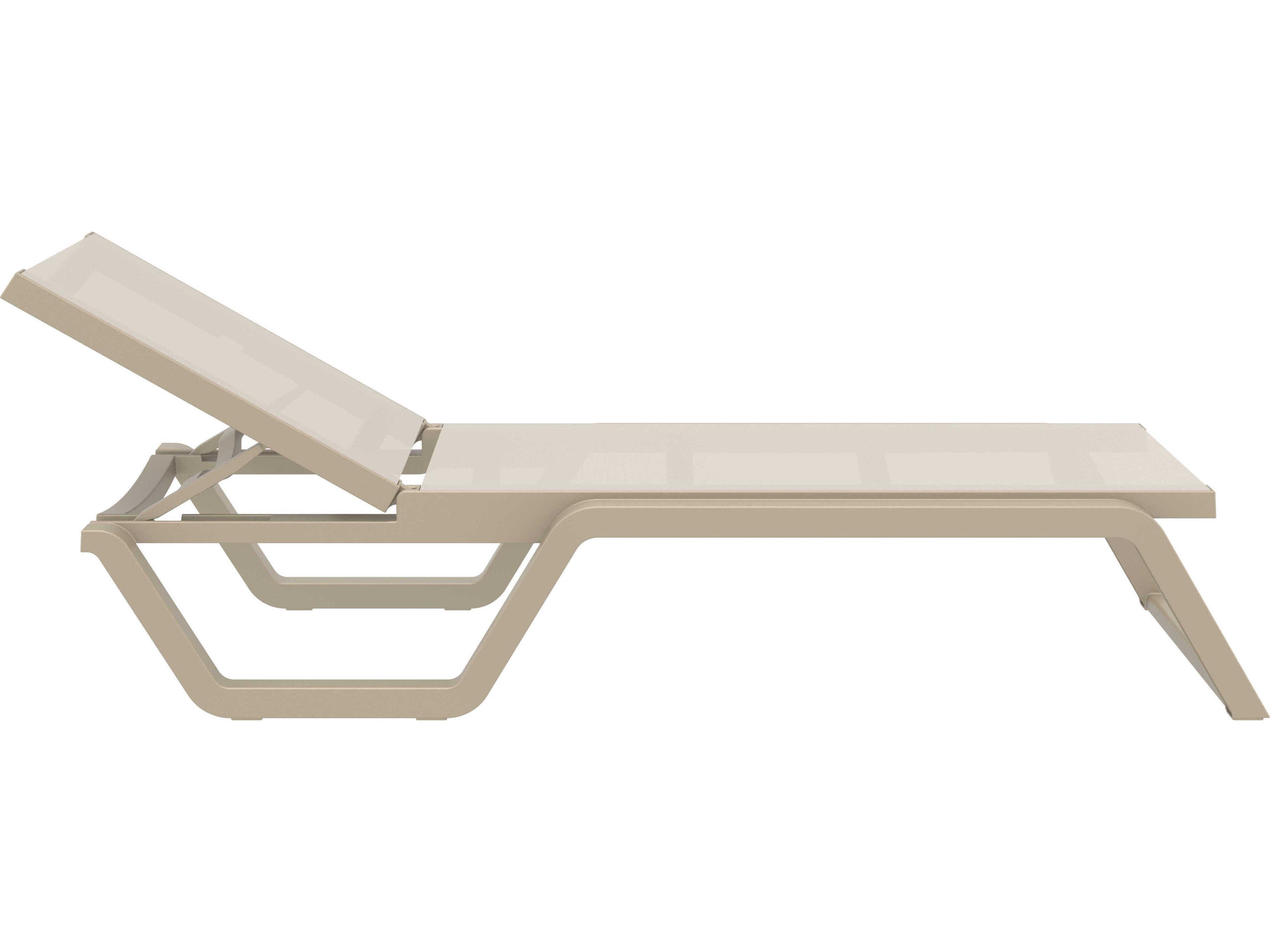 Compamia Rio Taupe Polypropylene Sling Chaise Lounge