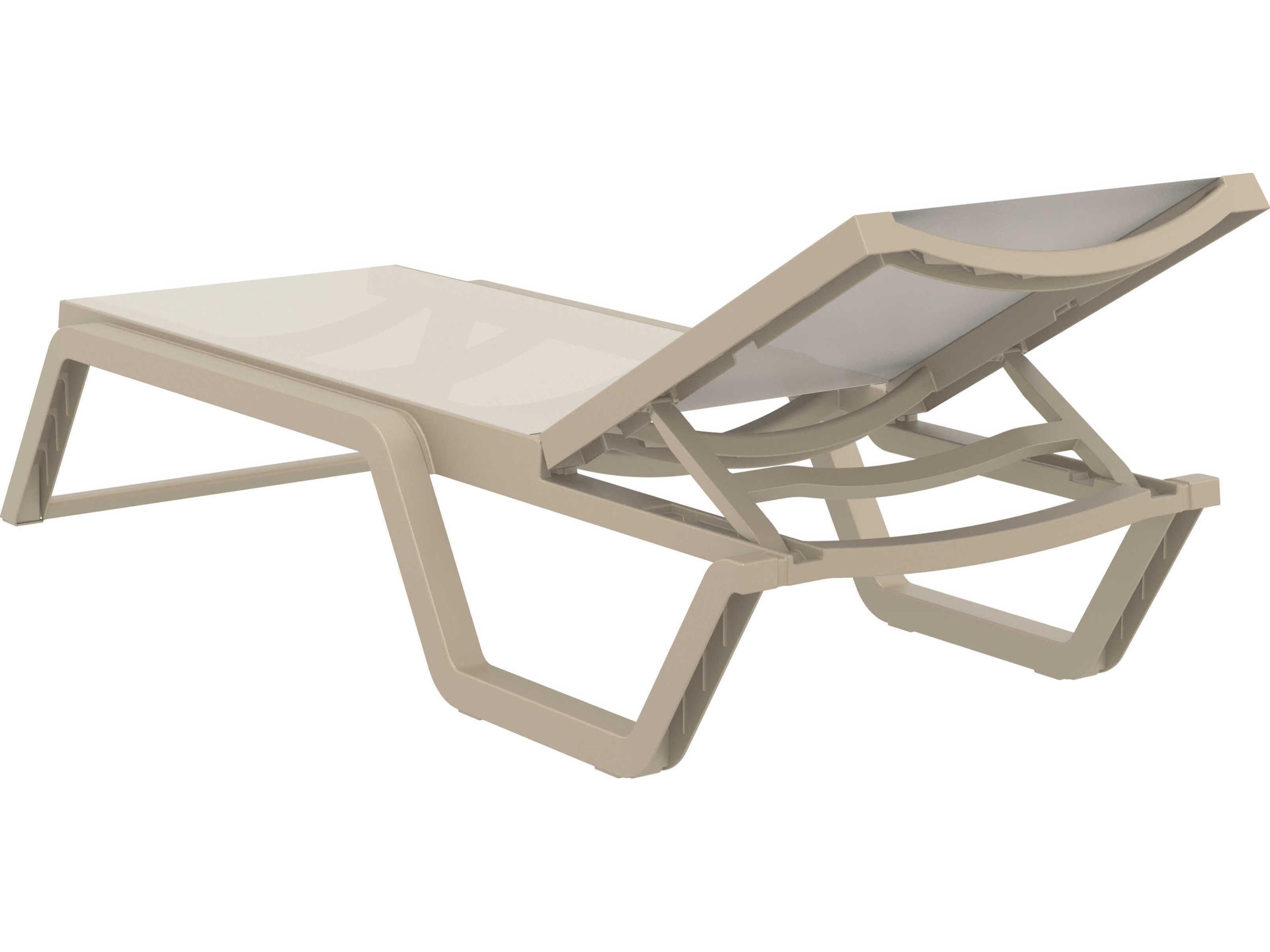 Compamia Rio Taupe Polypropylene Sling Chaise Lounge