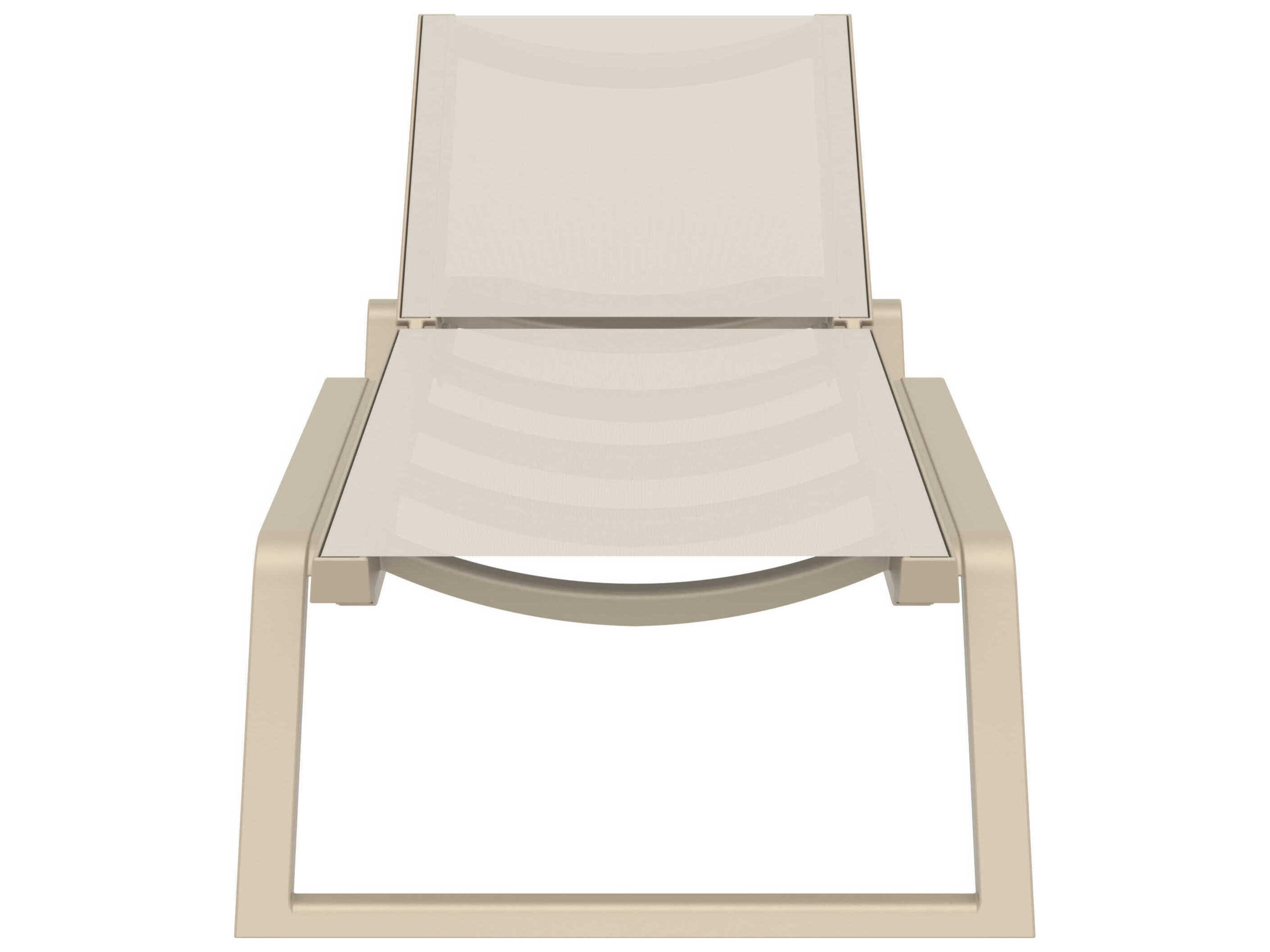 Compamia Rio Taupe Polypropylene Sling Chaise Lounge