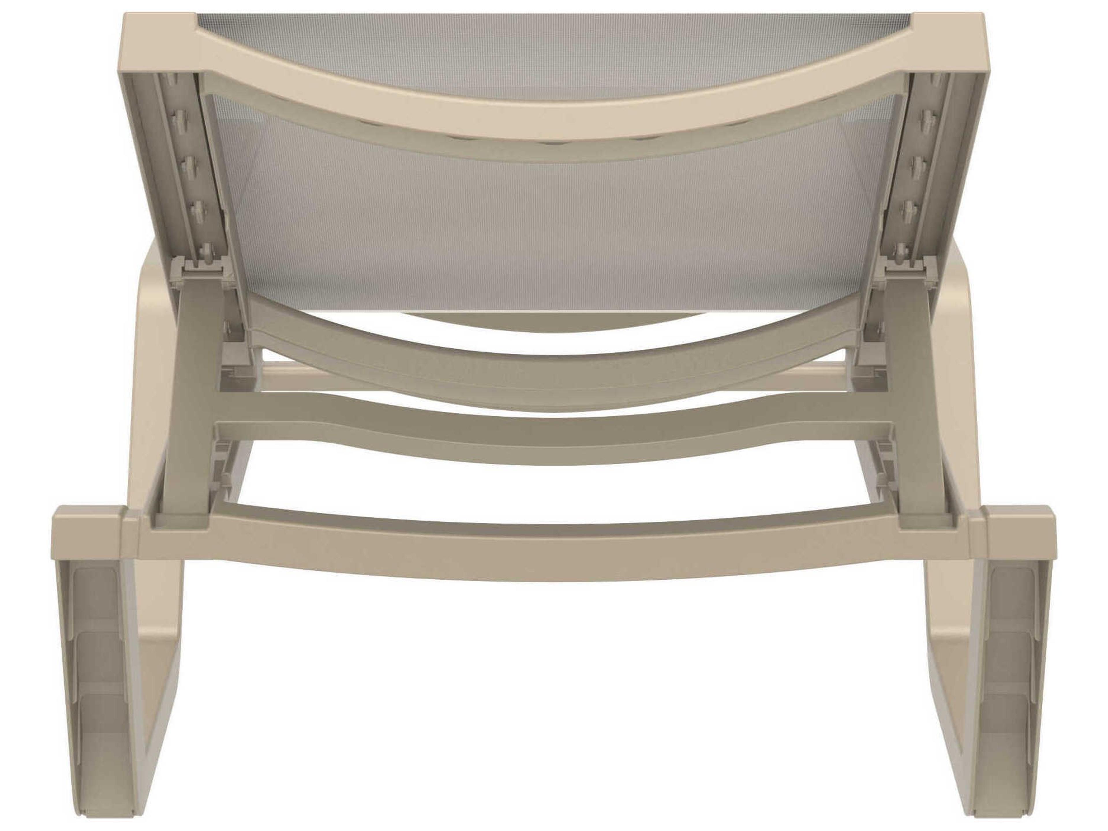Compamia Rio Taupe Polypropylene Sling Chaise Lounge