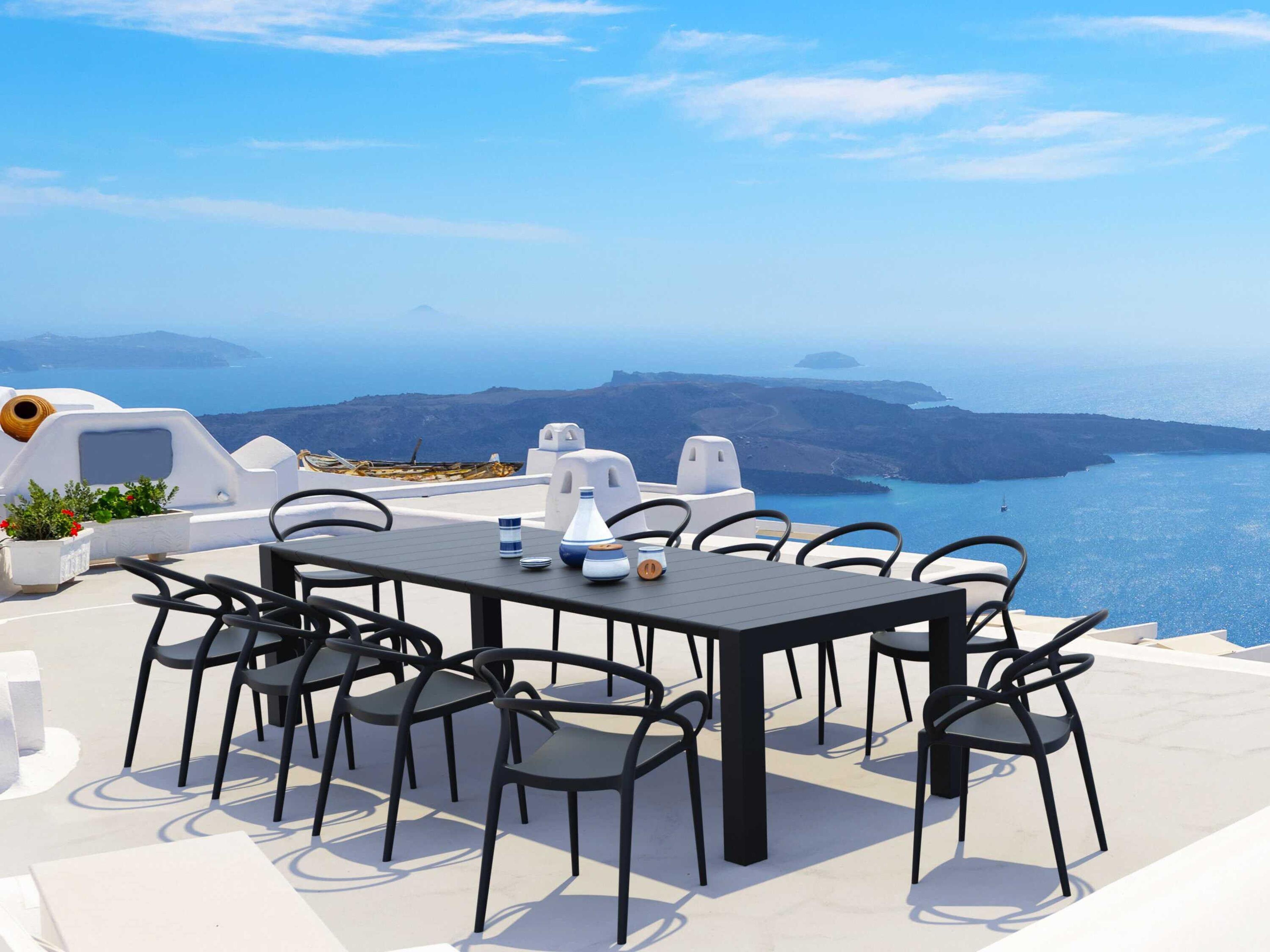 Mila Black Resin Dining Set