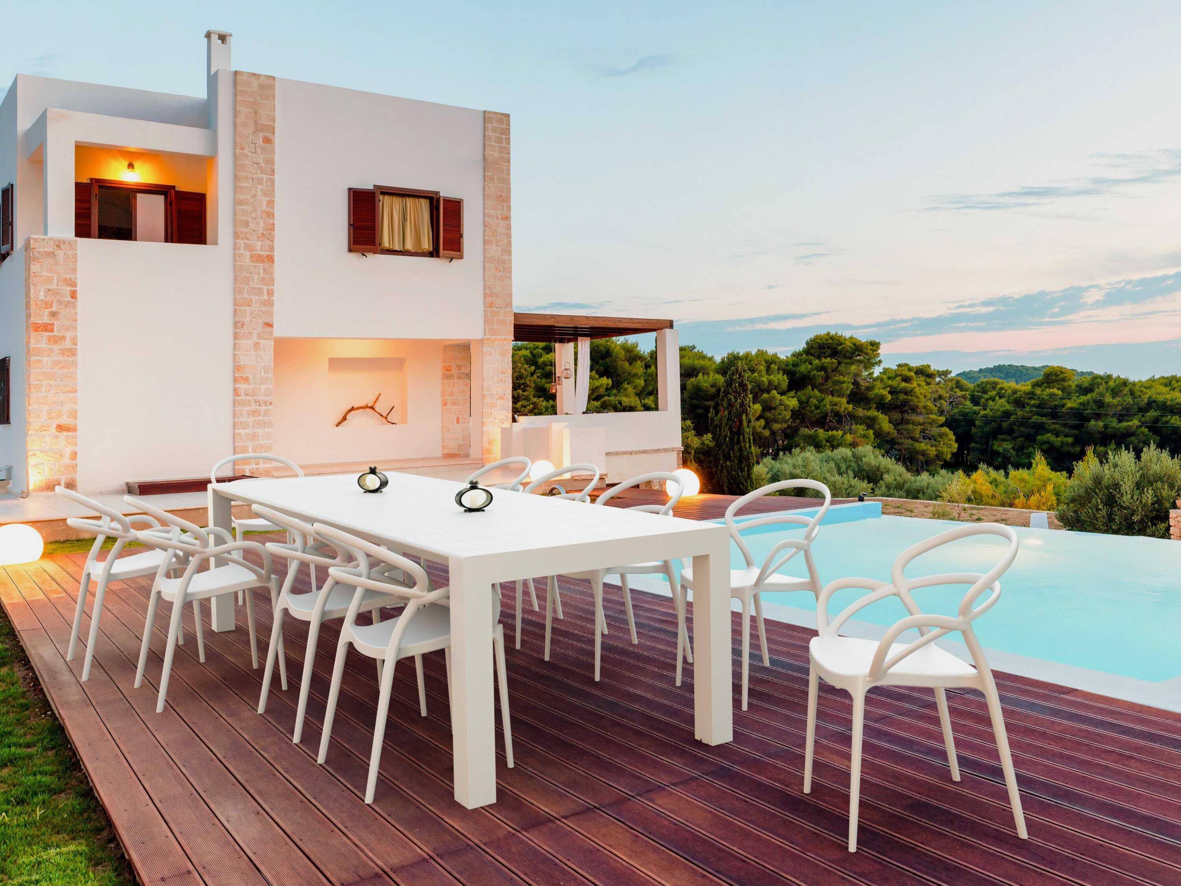 Compamia Mila White Resin Dining Set