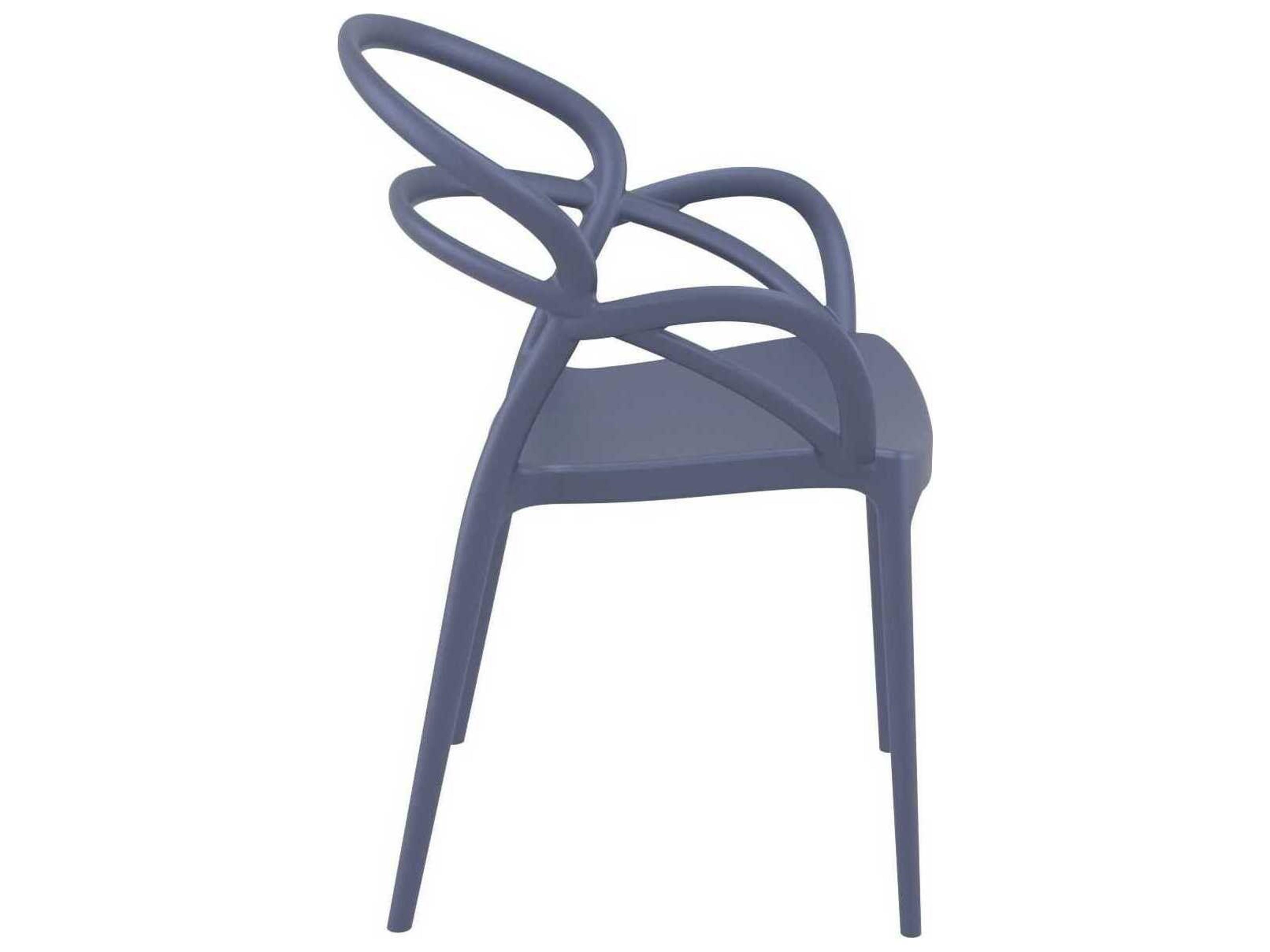 Compamia Mila Dark Gray Resin Dining Chair