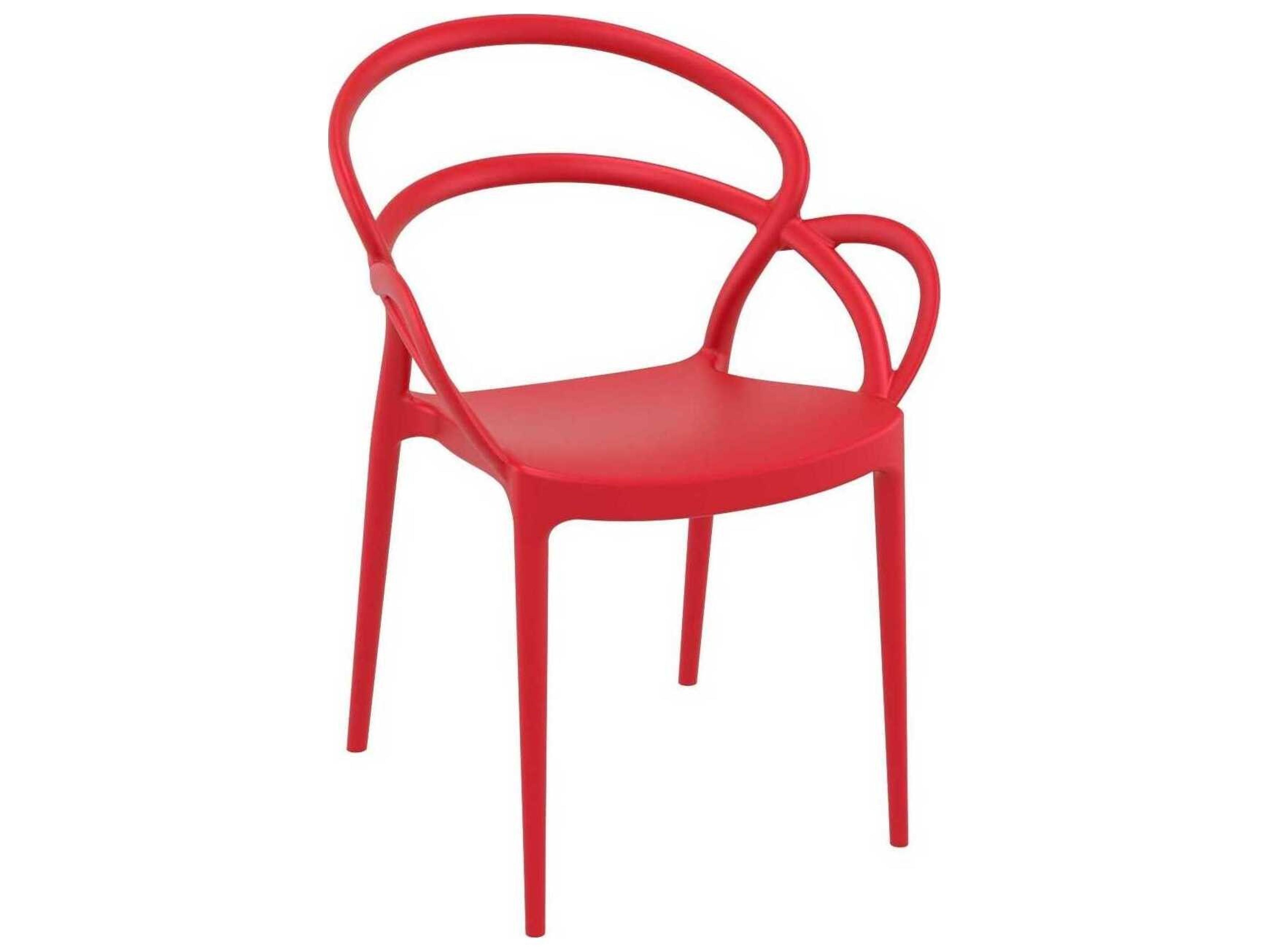 Mila Red Resin Dining Chair