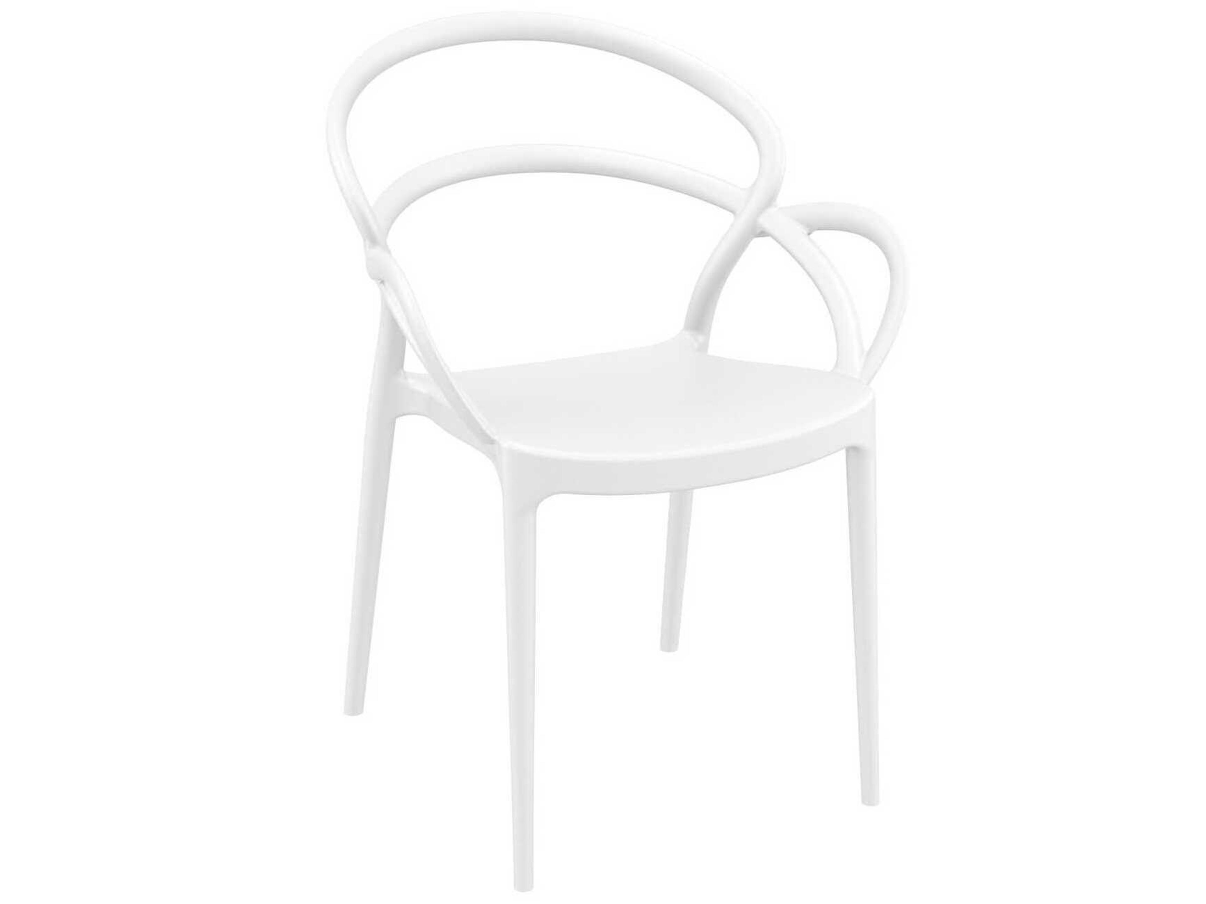 Mila White Resin Dining Chair
