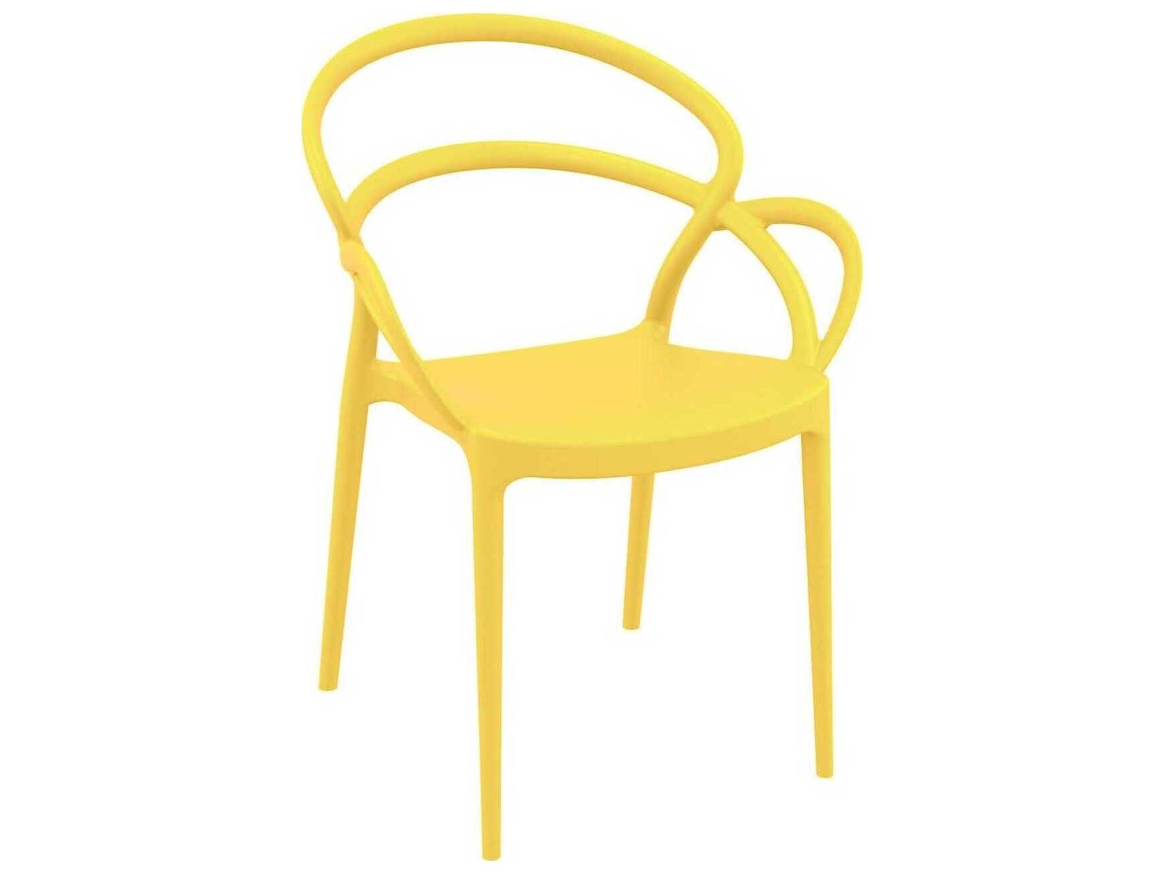Mila Yellow Resin Dining Chair