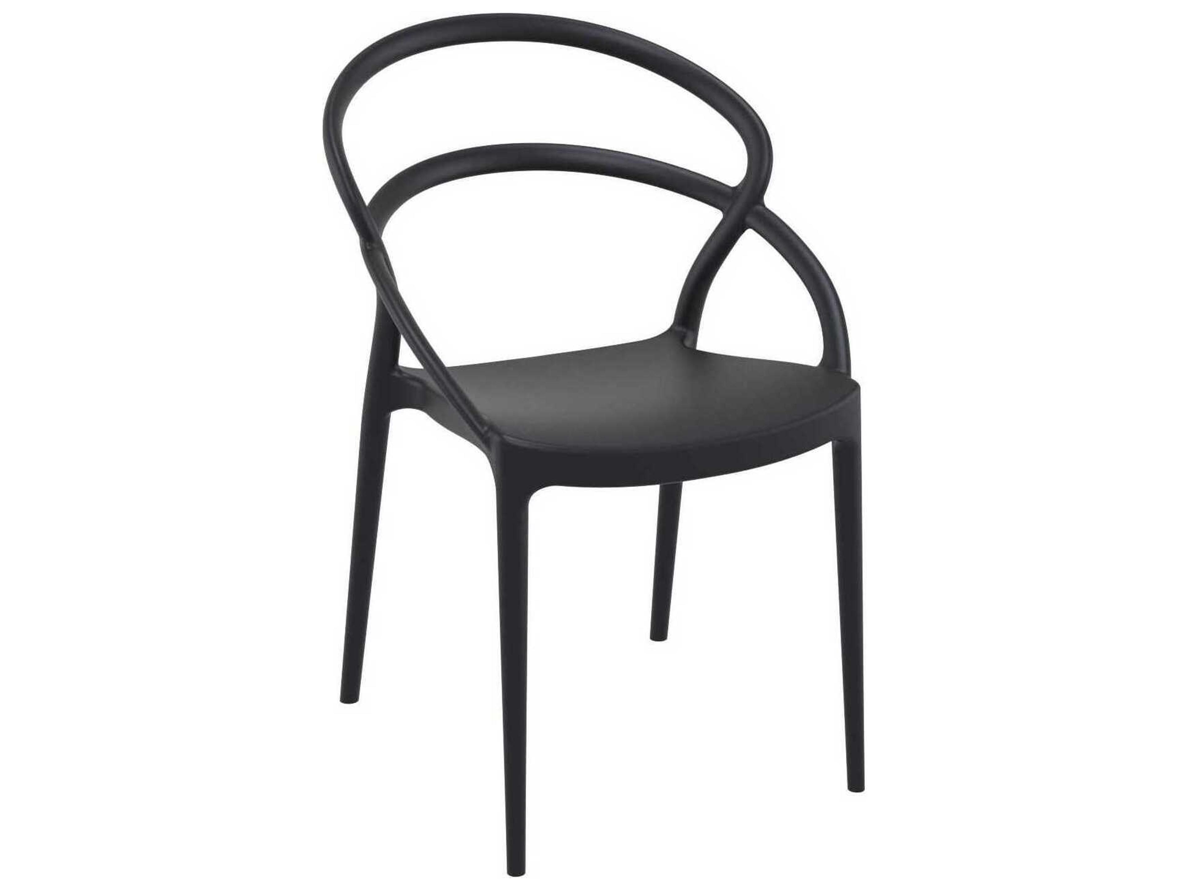 Pia Black Resin Dining Chair