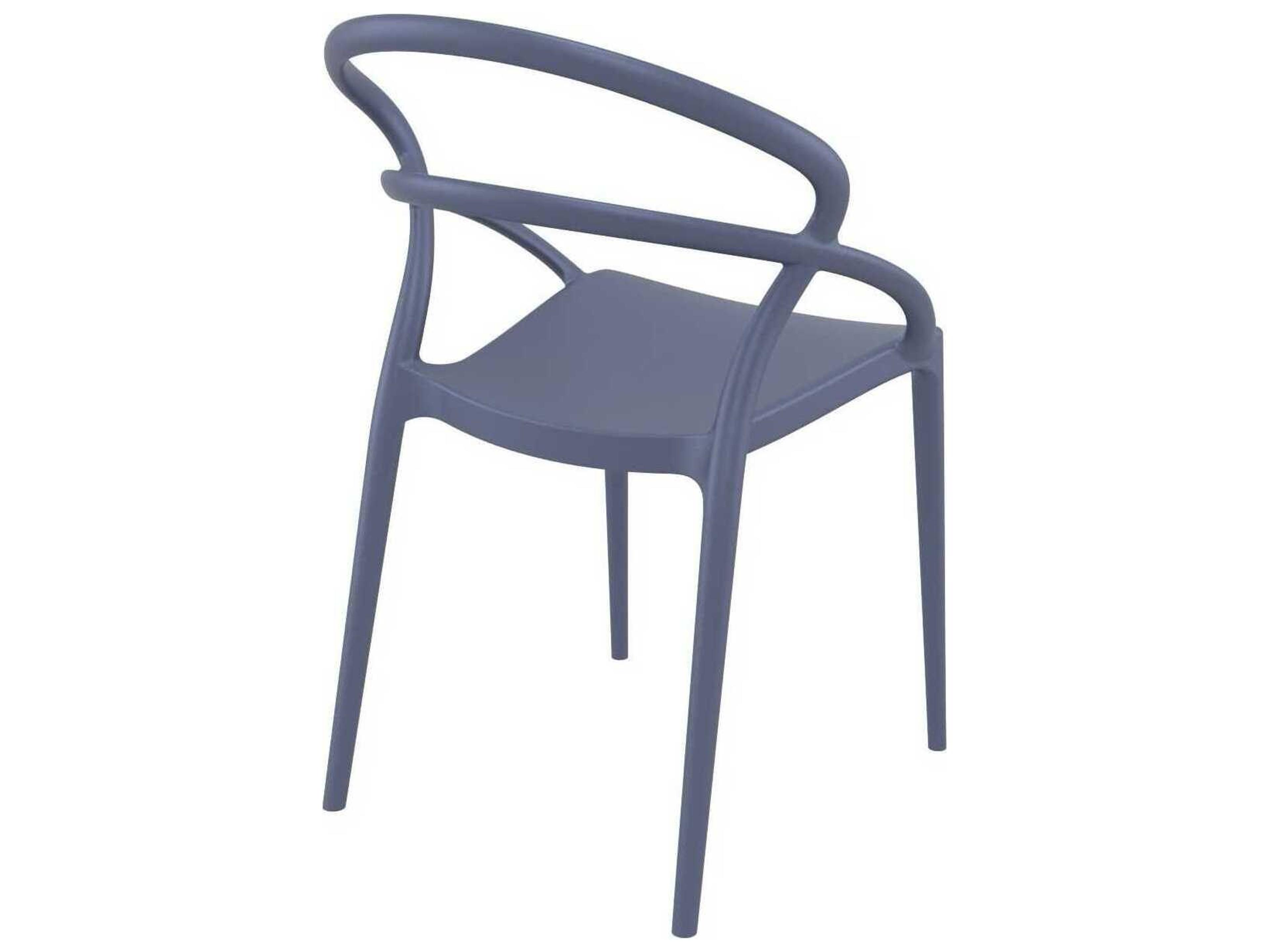 Compamia Pia Dark Gray Resin Dining Chair