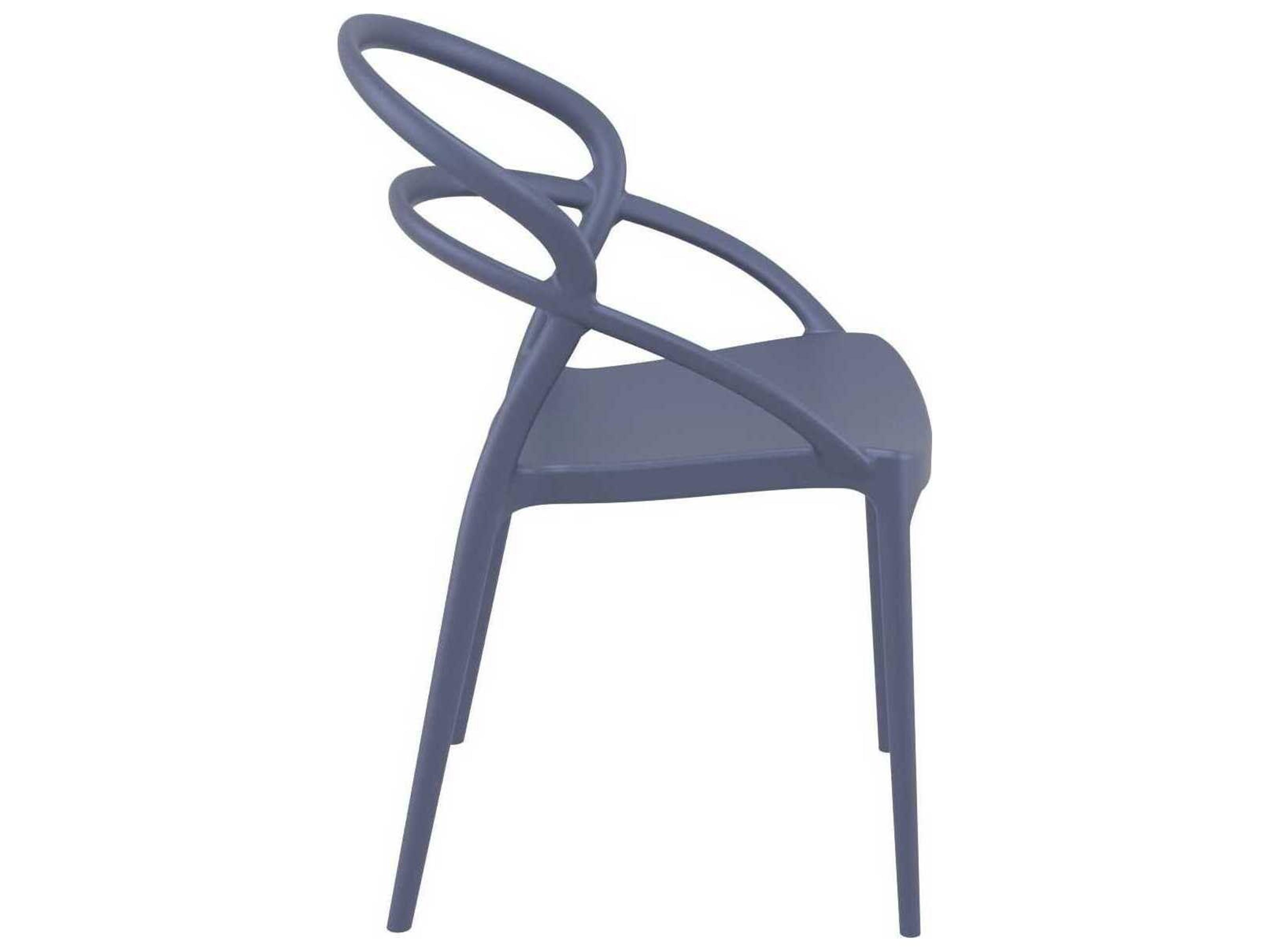 Compamia Pia Dark Gray Resin Dining Chair